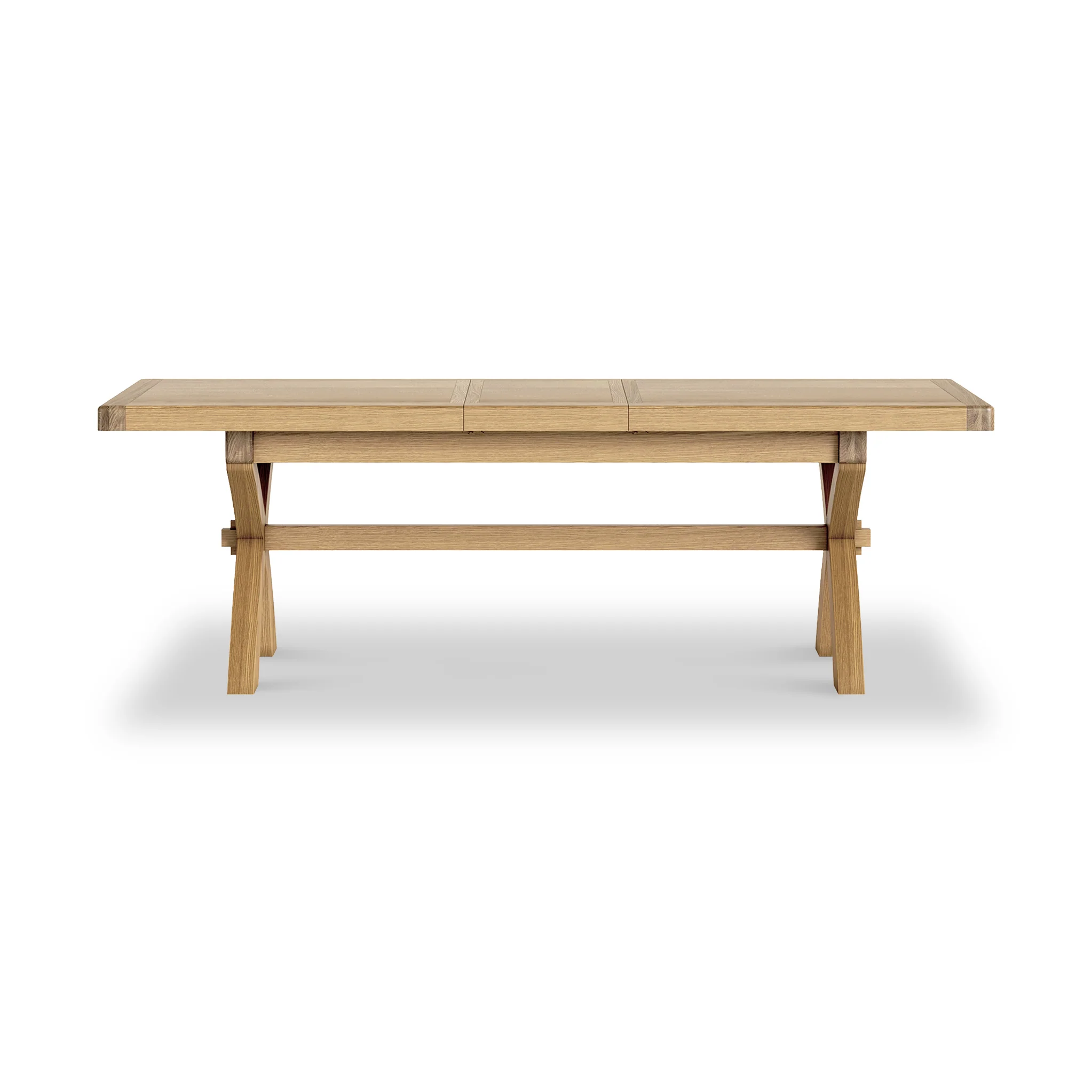 Portland Oak Extendable 200-245cm Cross Legged Dining Table - Image 7