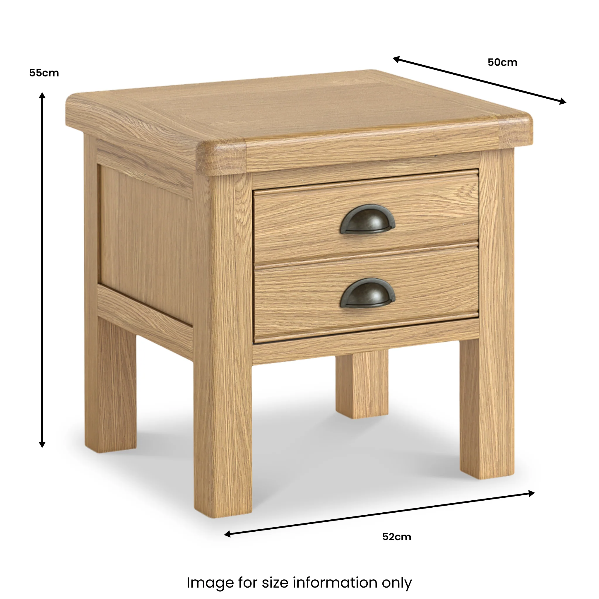 Portland Oak Lamp Table - Image 11