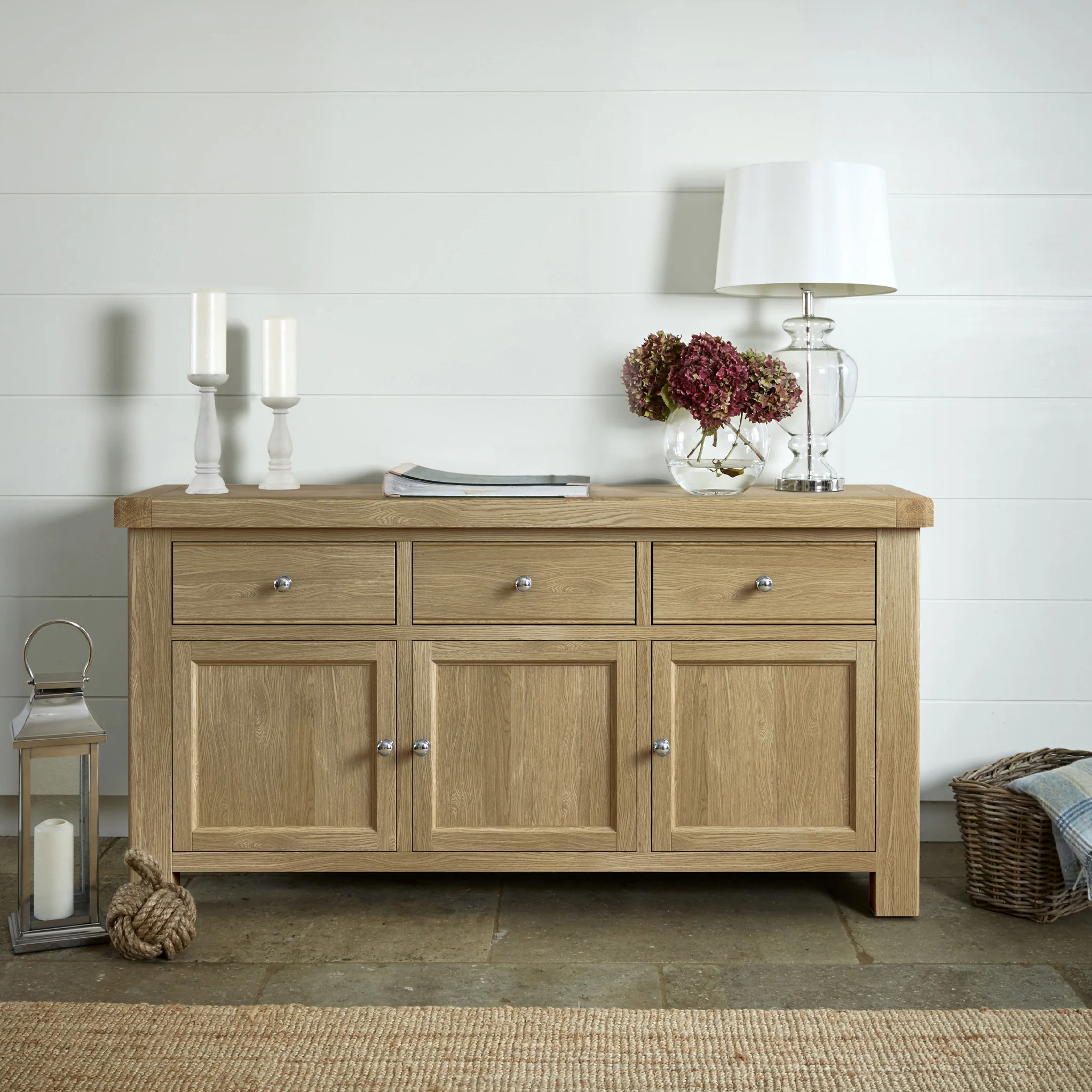 Portland Oak Large Sideboard - Image 2