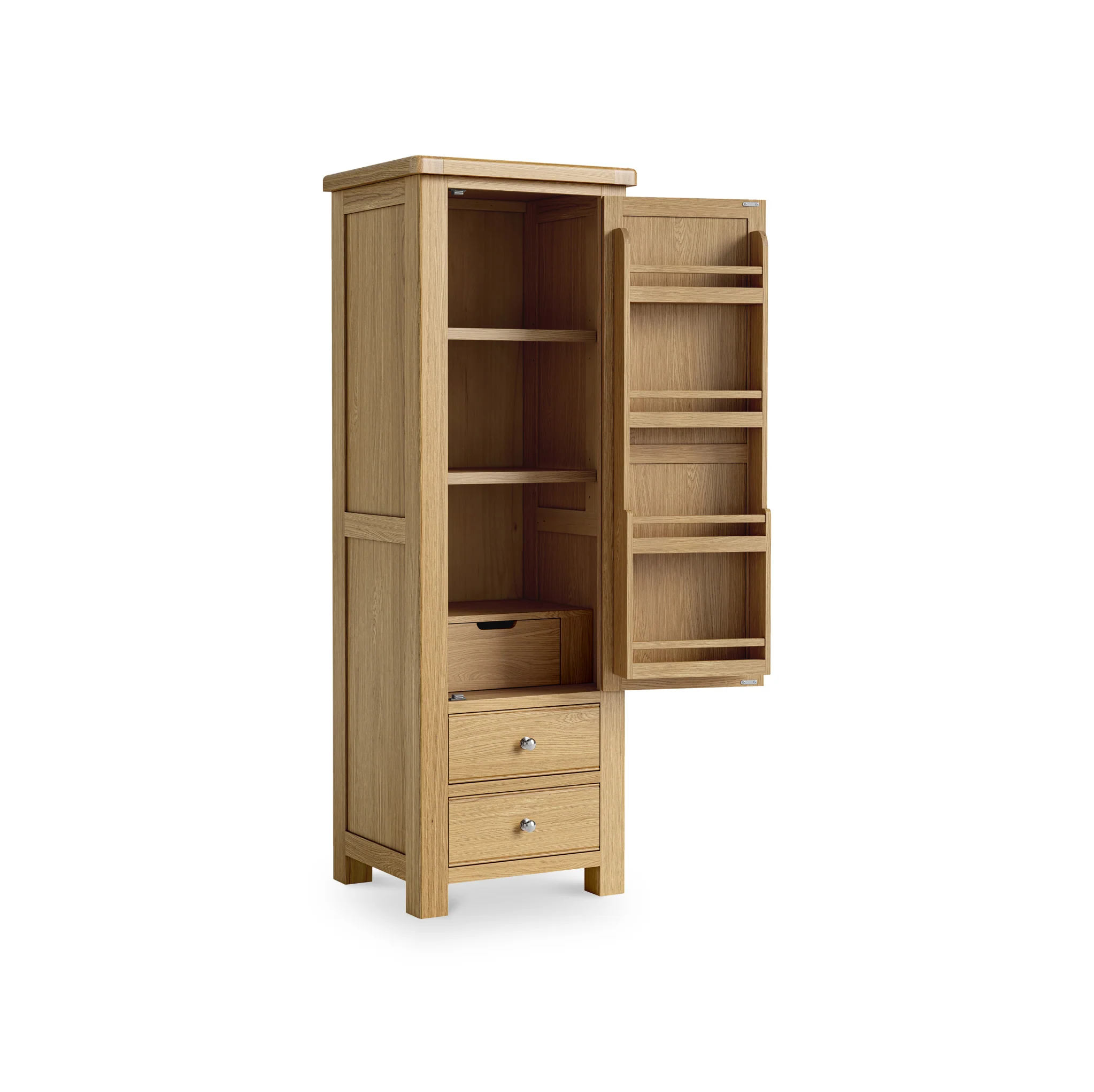 Portland Oak Single Multi Storage Larder Unit - Image 4
