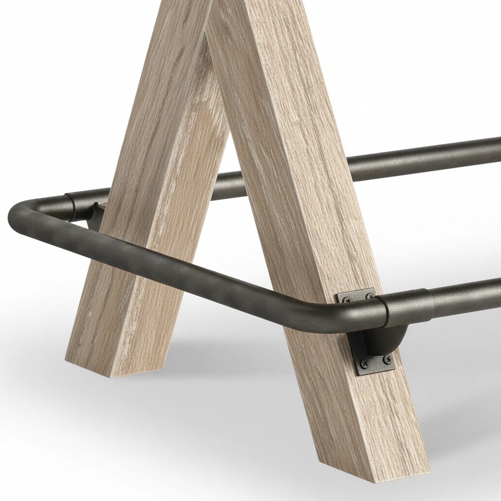 Portland Washed Oak 130cm Bar Table - Image 3