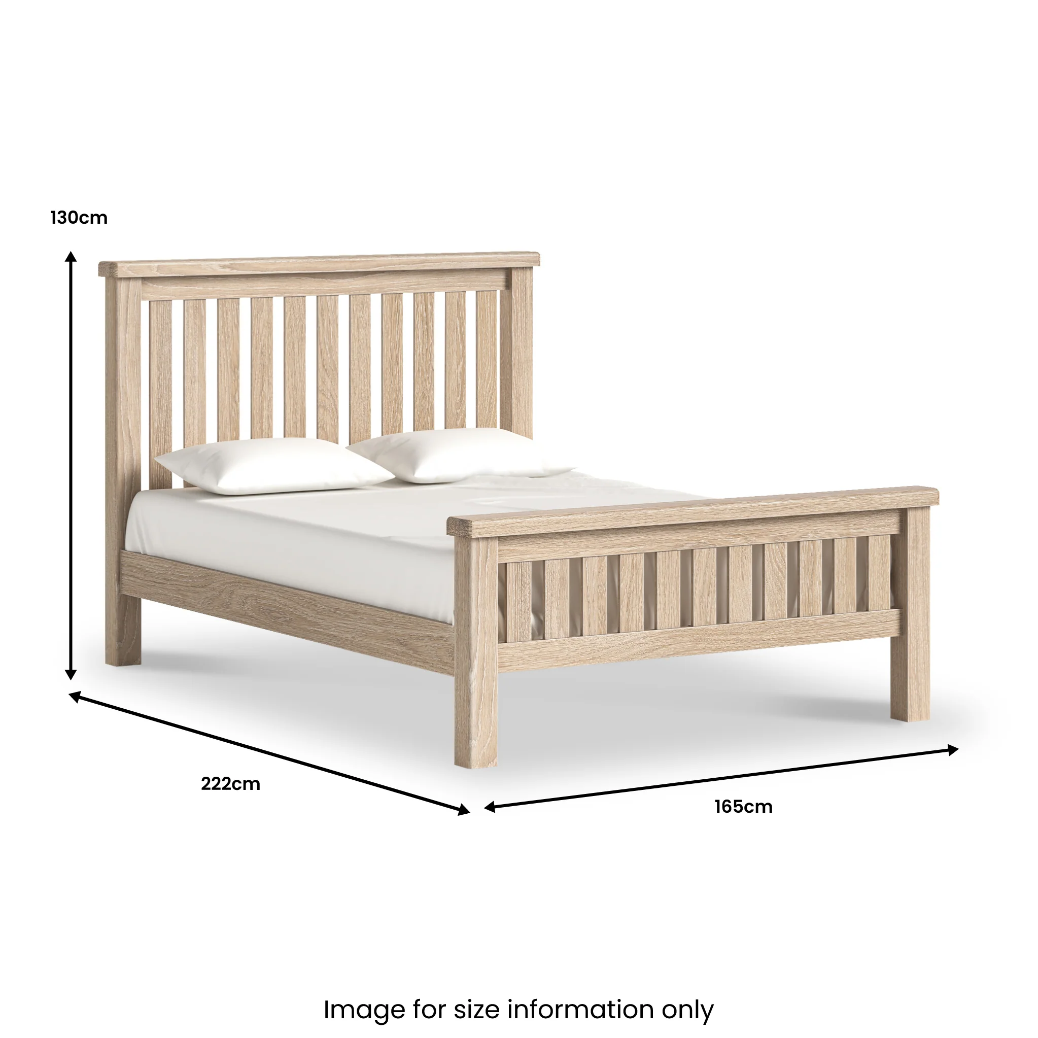 Portland Washed Oak Bed Frame - Image 8