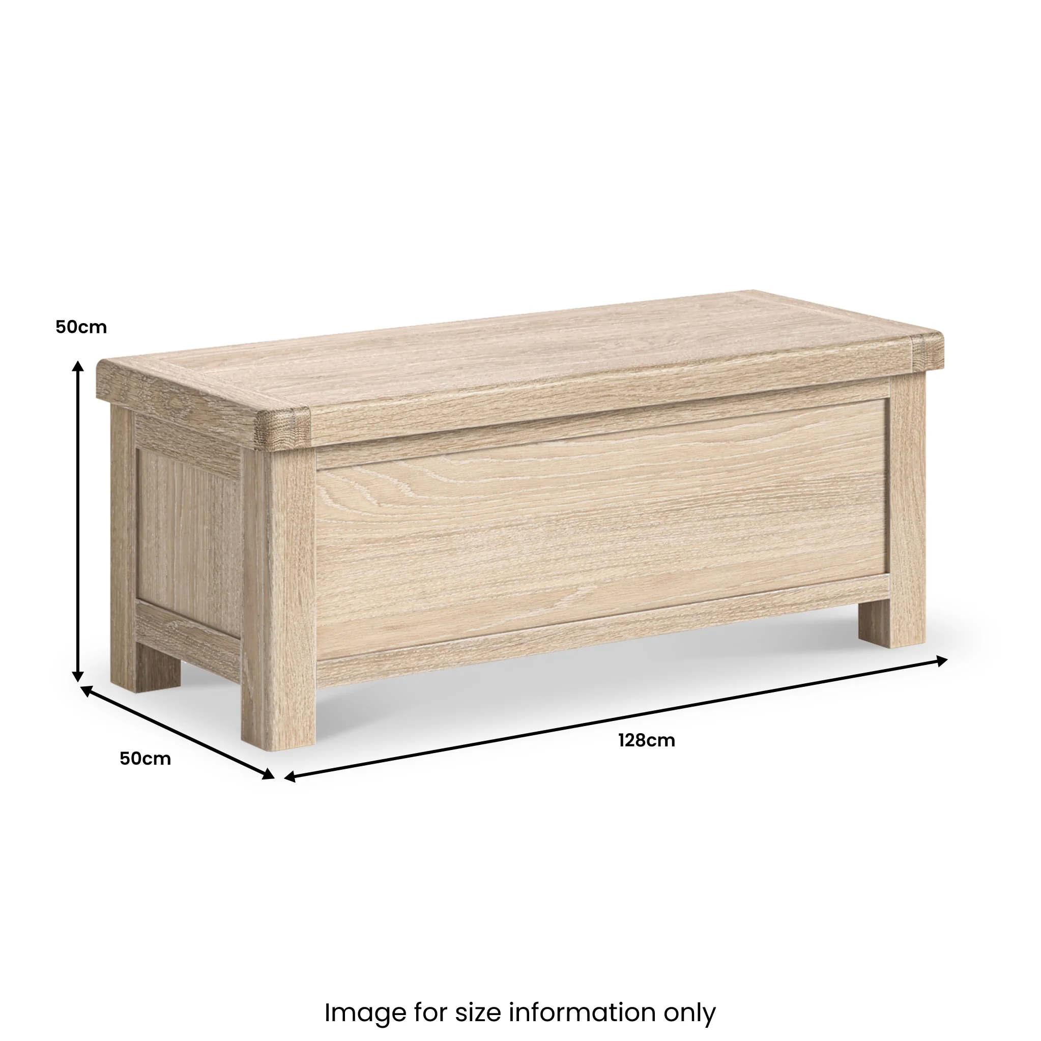 Portland Washed Oak Blanket Box - Image 4