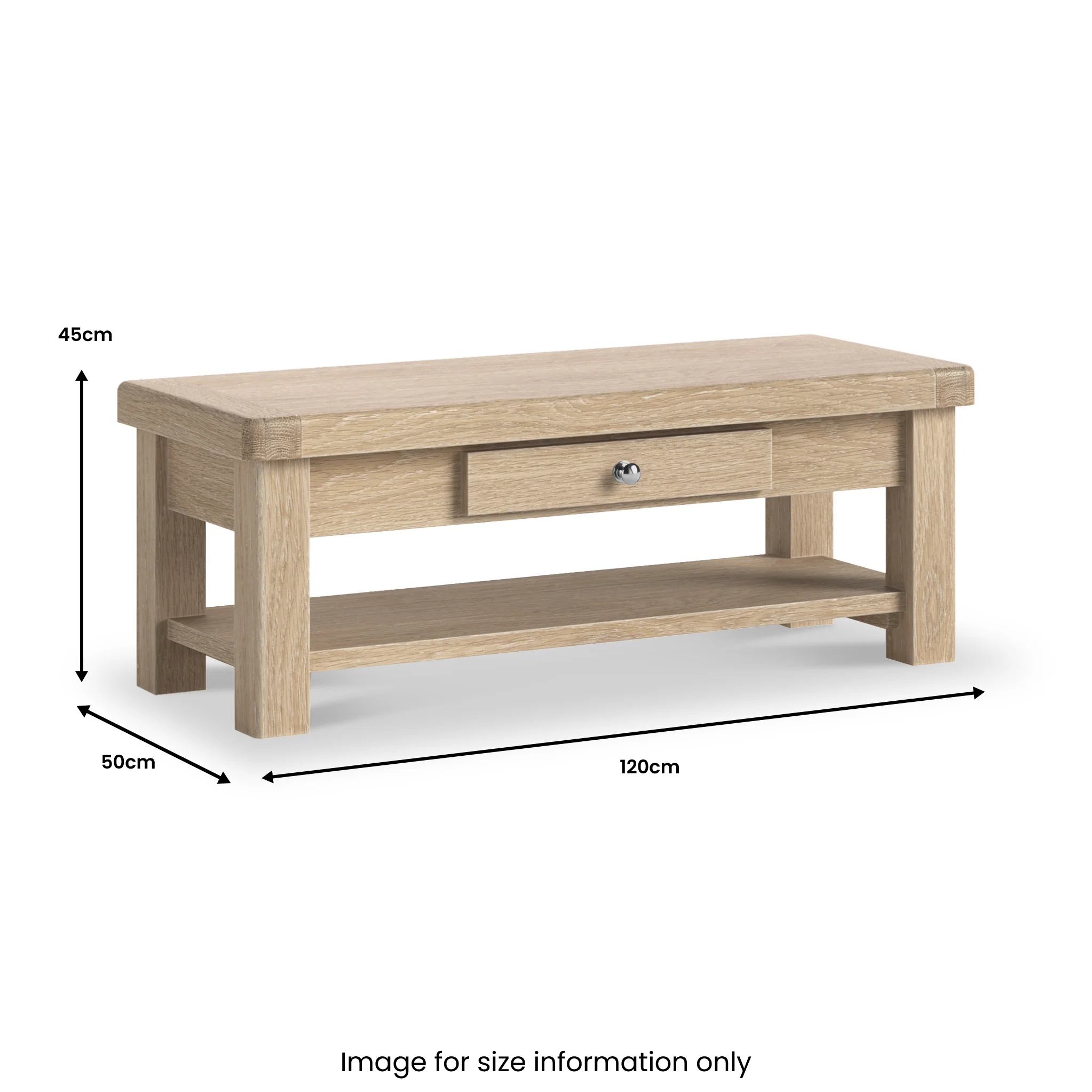 Portland Washed Oak Coffee Table - Image 5