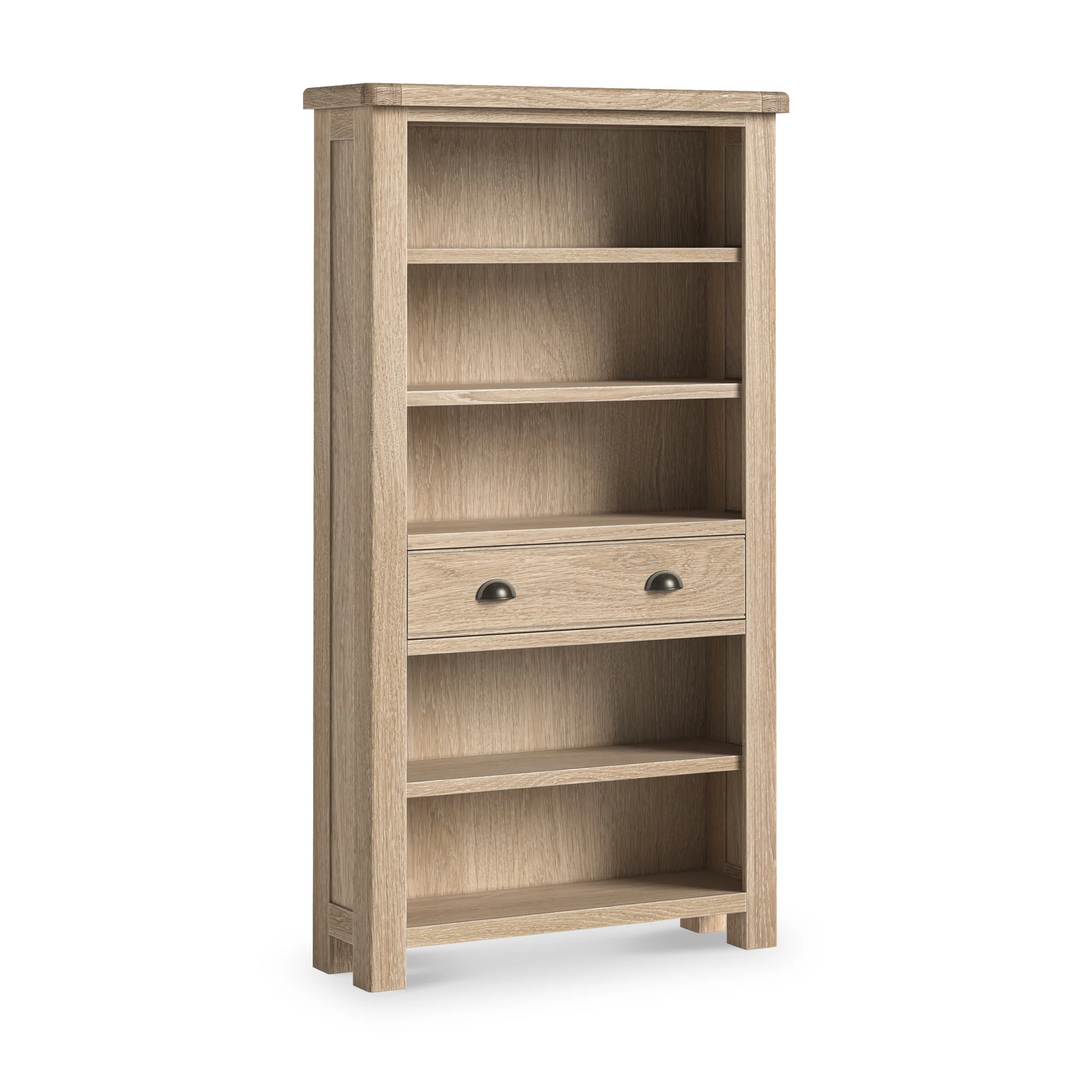 Portland Washed Oak Large Bookcase - Image 3