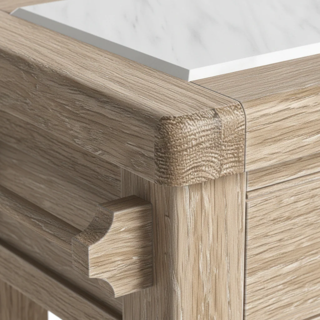 Portland Washed Oak Large Kitchen Island - Image 4