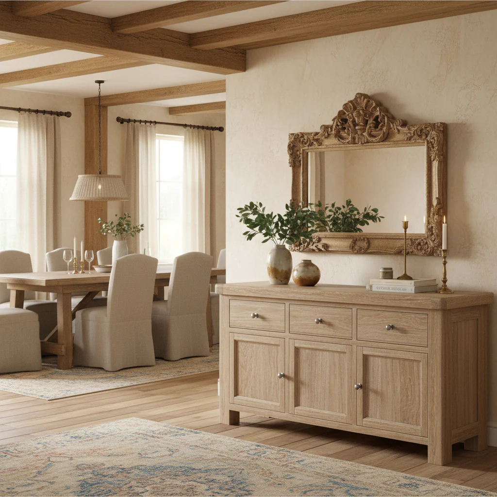Portland Washed Oak Large Sideboard - Image 2