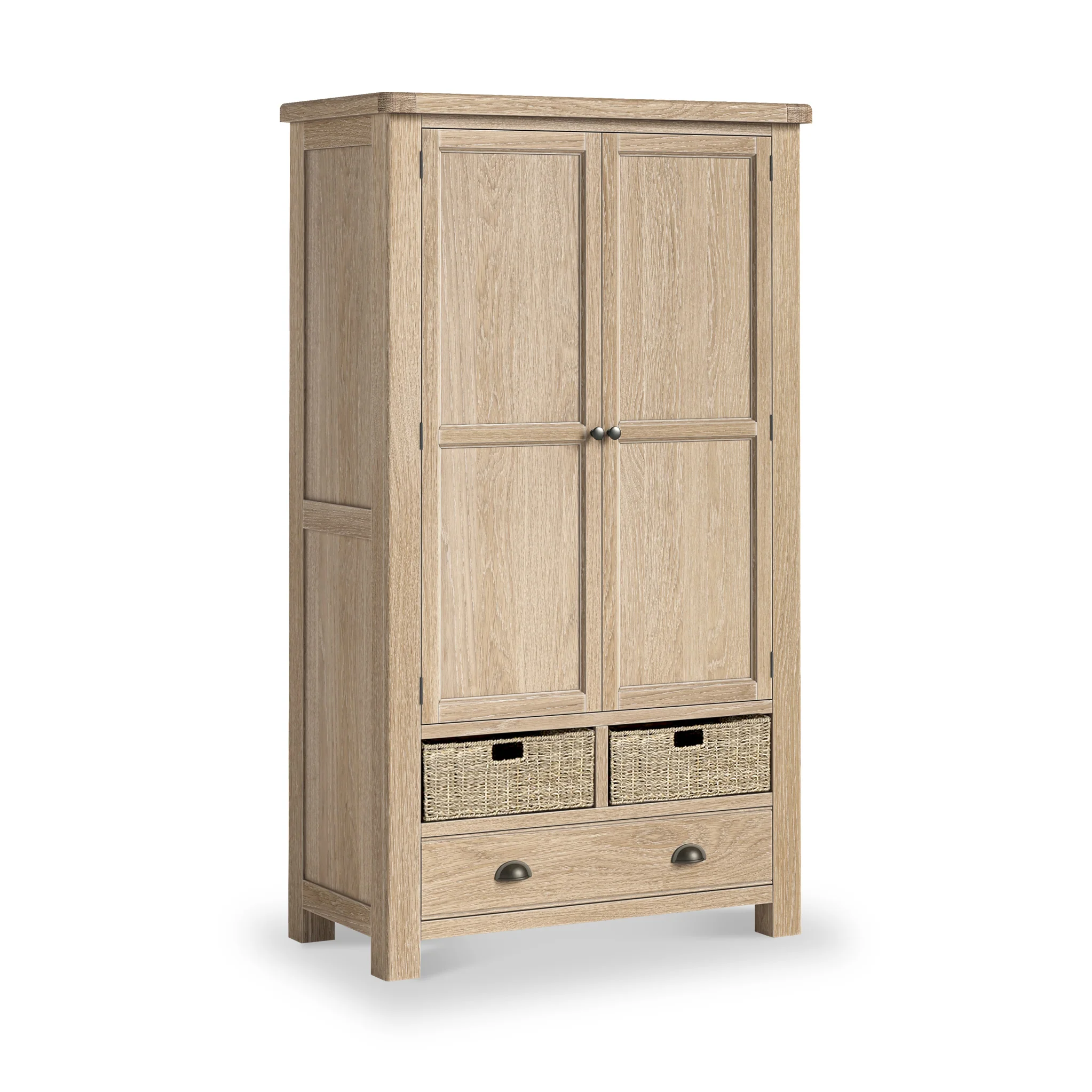 Portland Washed Oak Multi Storage Larder Unit - Image 5