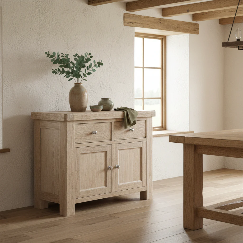 Portland Washed Oak Small Sideboard - Image 2