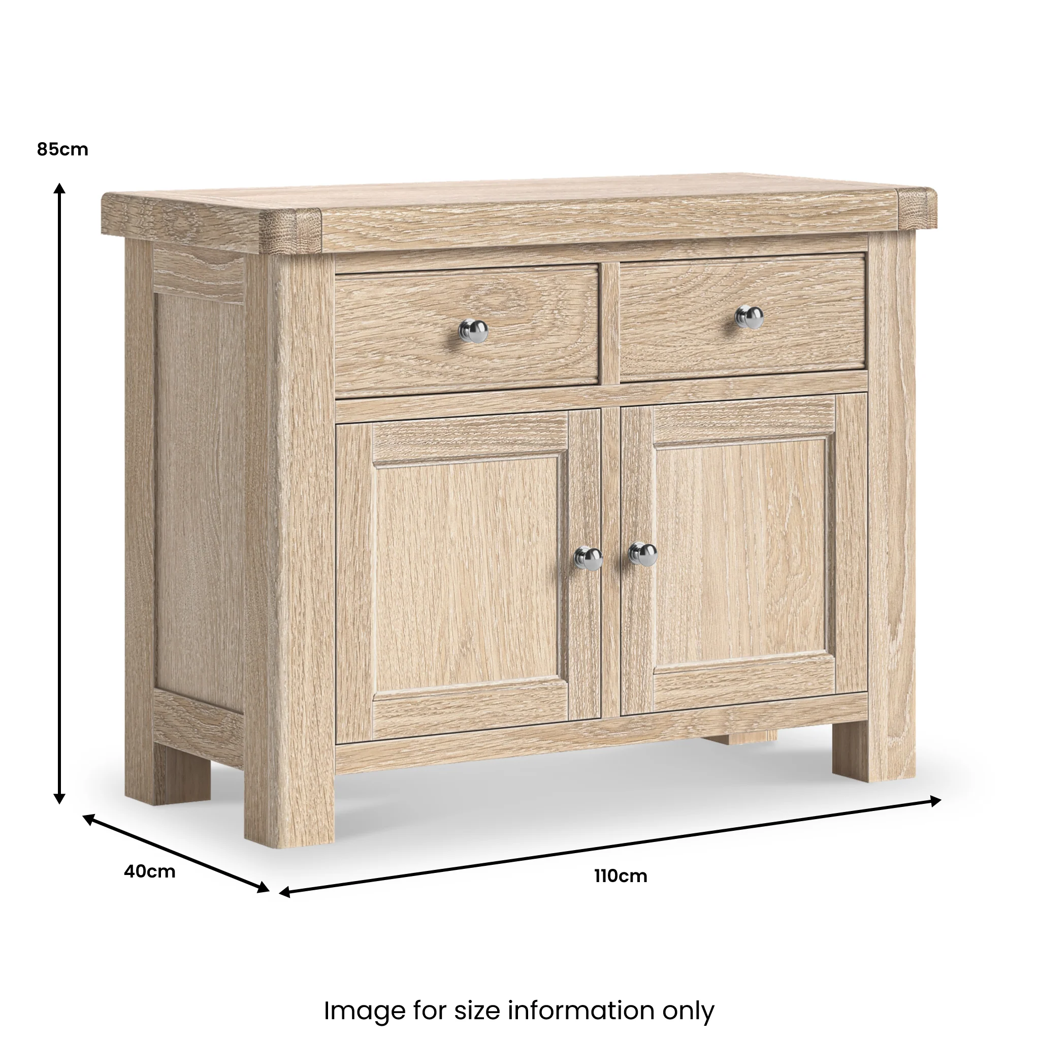 Portland Washed Oak Small Sideboard - Image 5