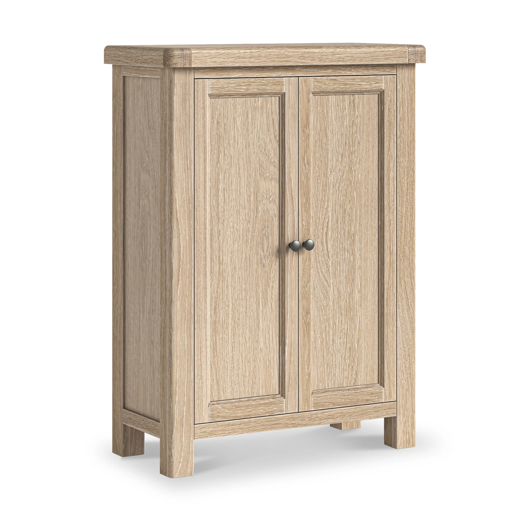 Portland Washed Shoe Storage Cupboard - Image 4