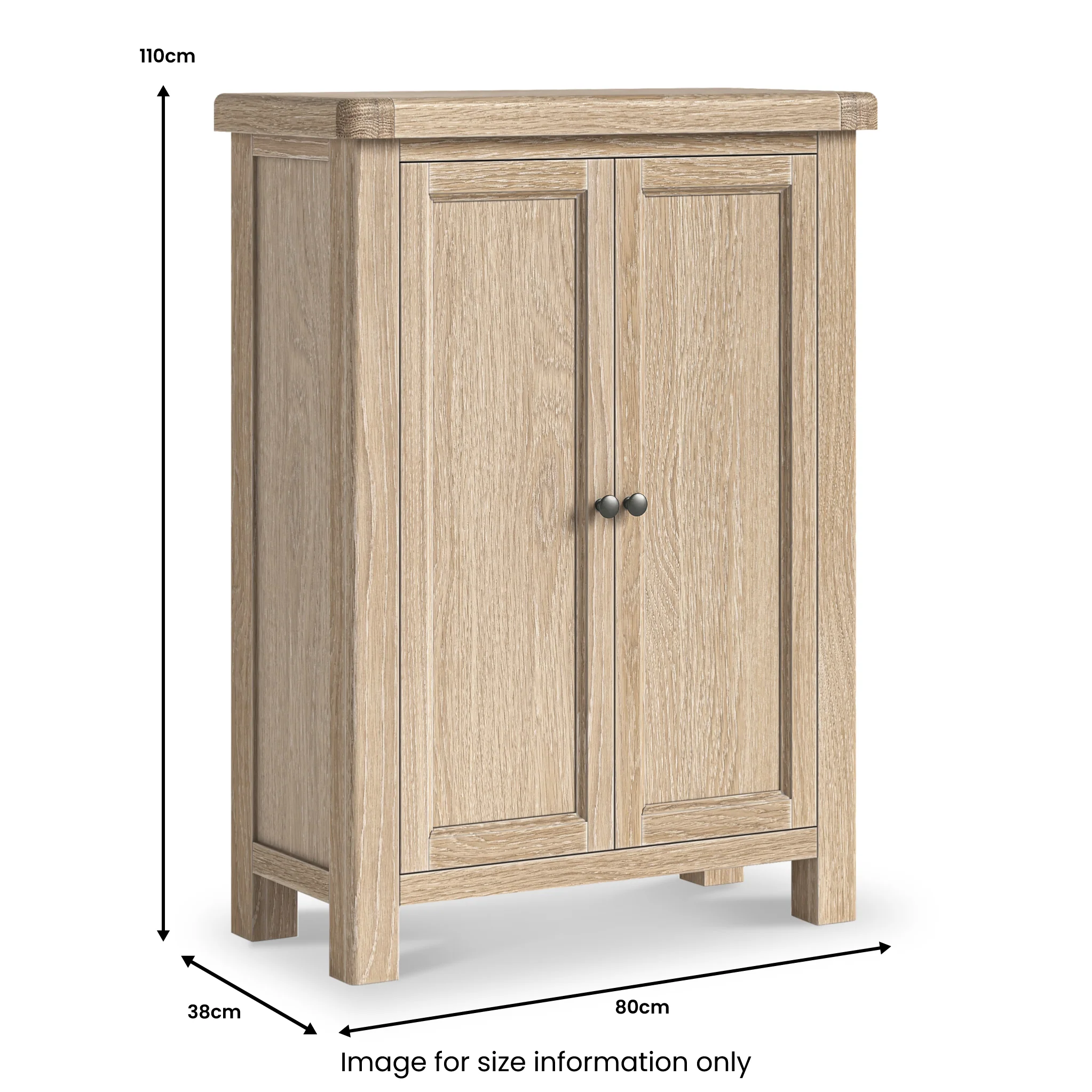 Portland Washed Shoe Storage Cupboard - Image 7