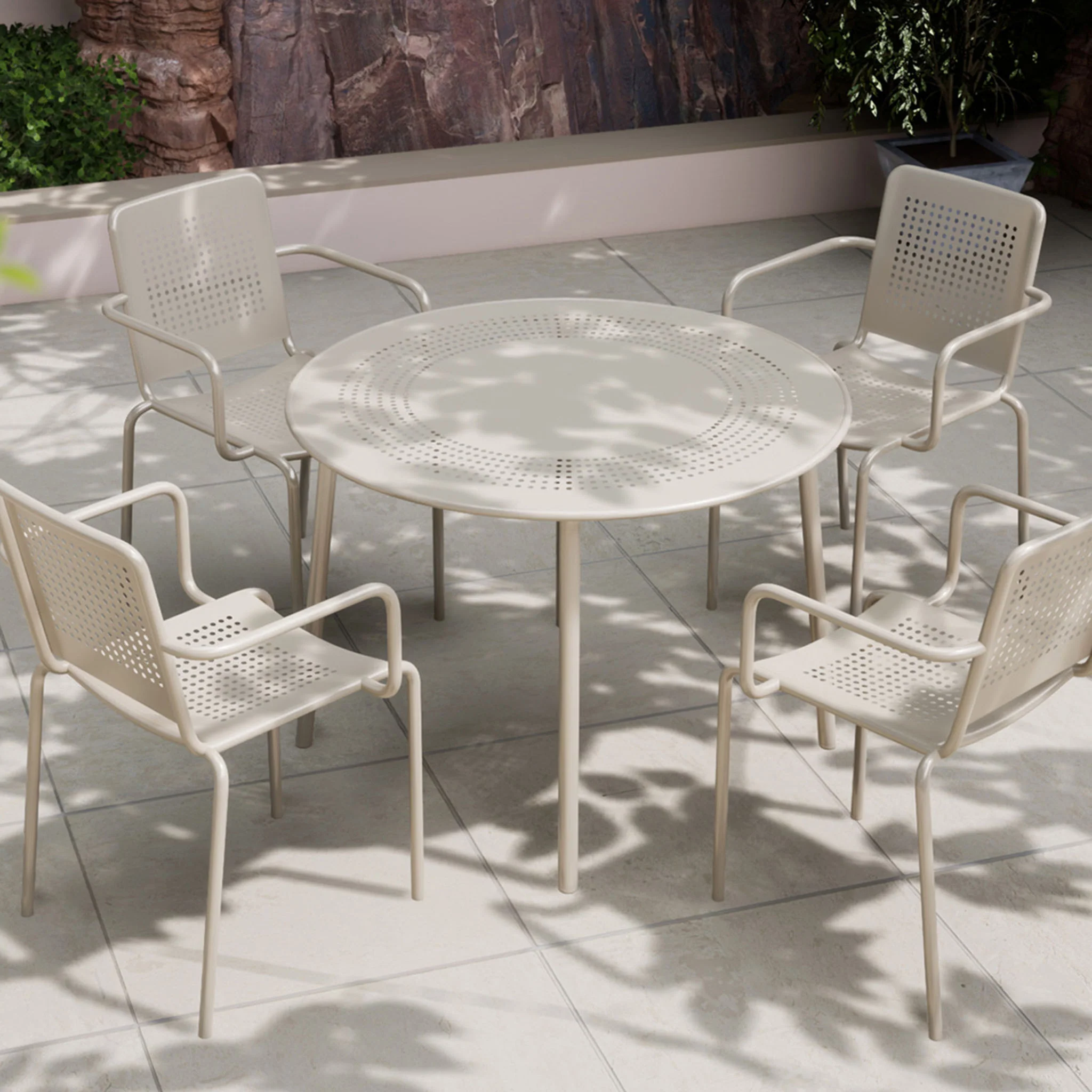 Porto 4 Seater Round Dining Set - Image 2