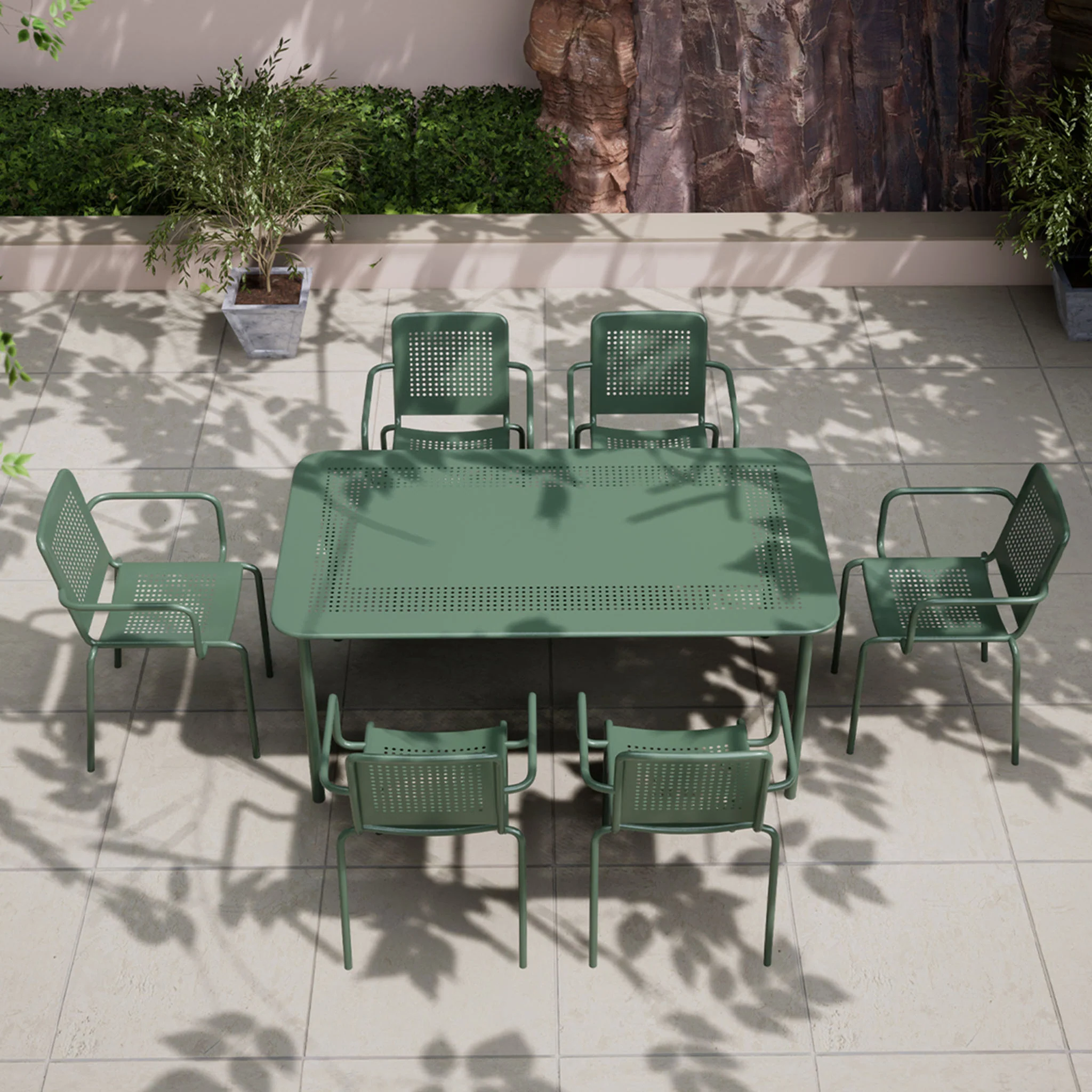 Porto 6 Seater Rectangular Dining Set - Image 2