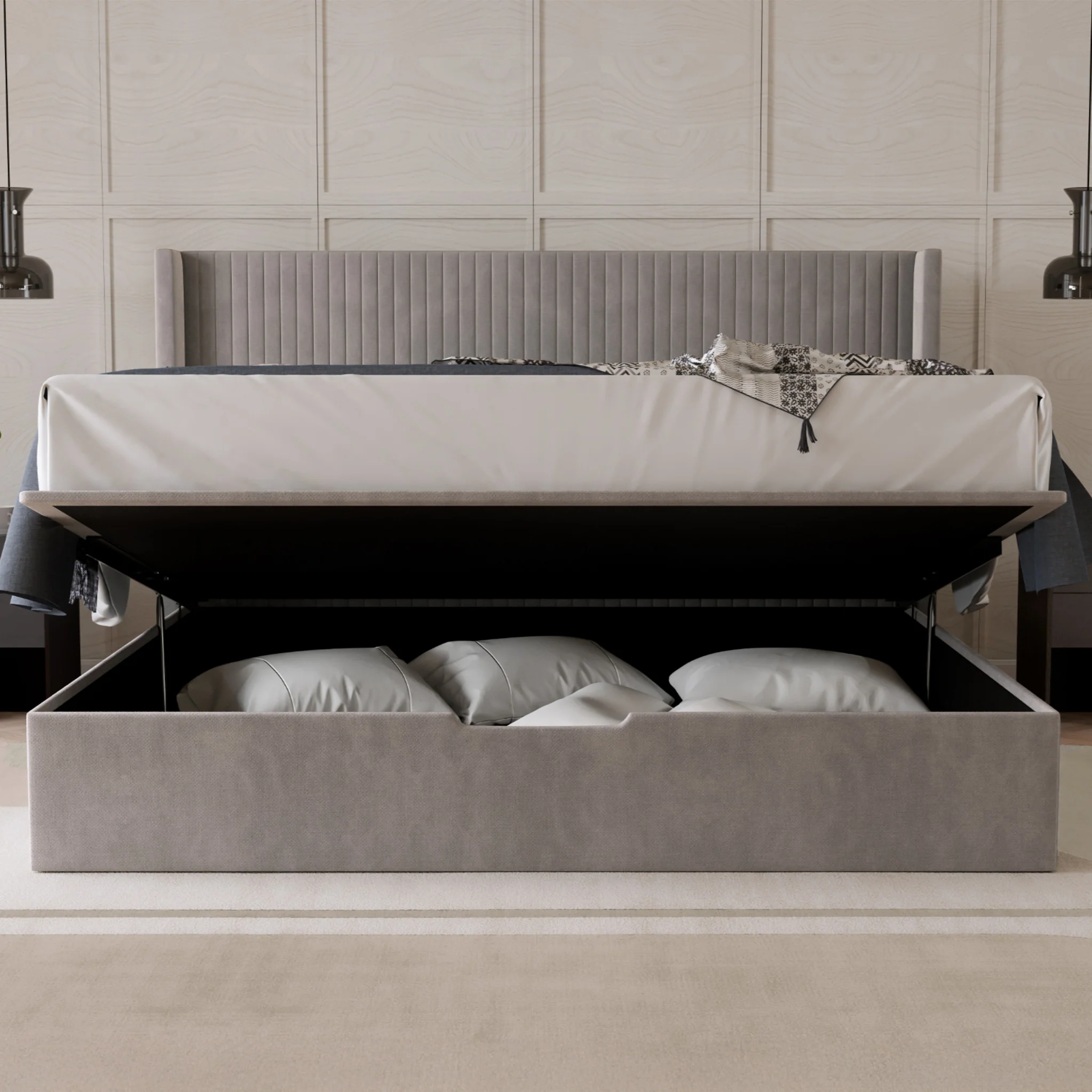 Princeton Slim Pleat Ottoman Bed Frame - Image 4