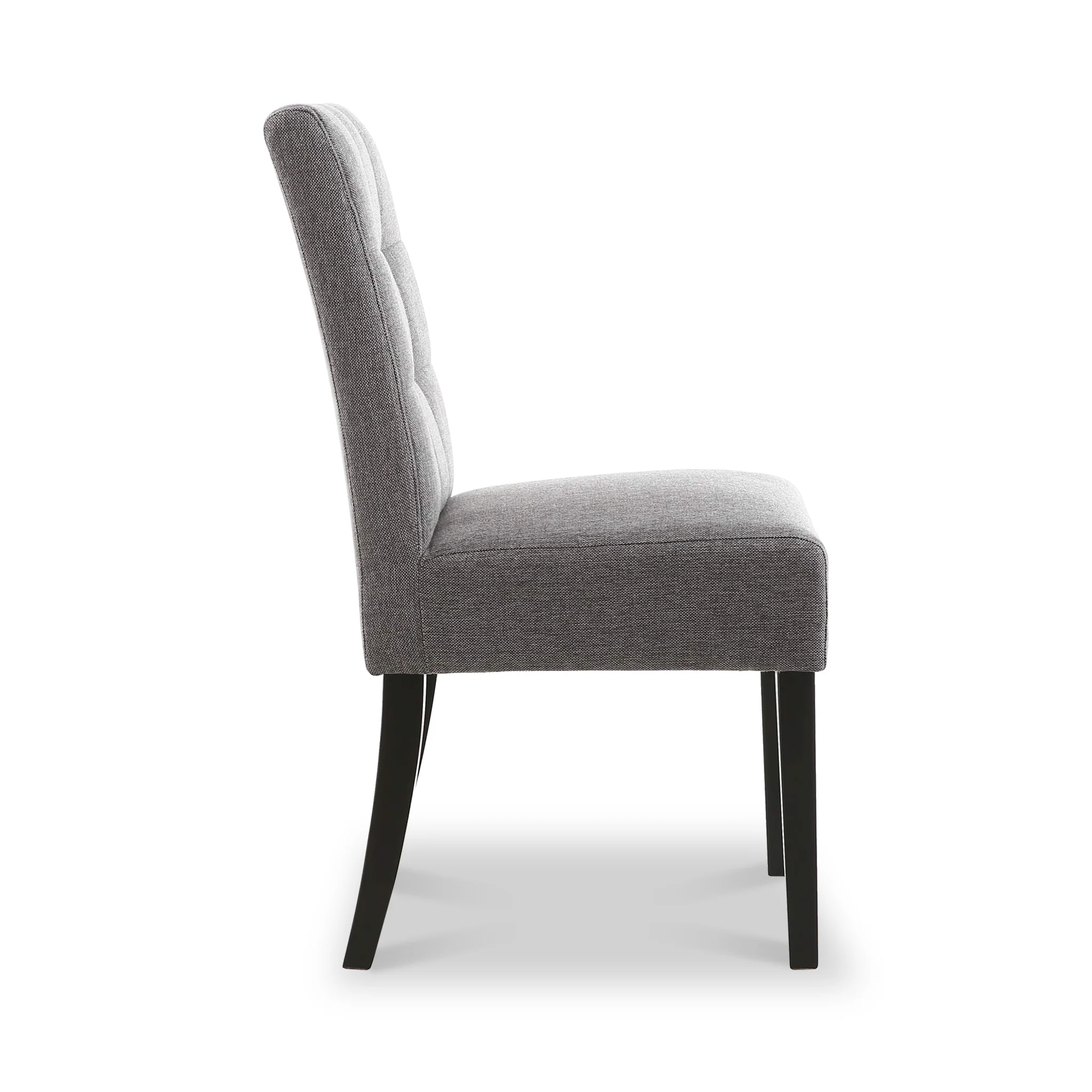 Pryder Faux Linen Dining Chair with Black Legs - Image 4