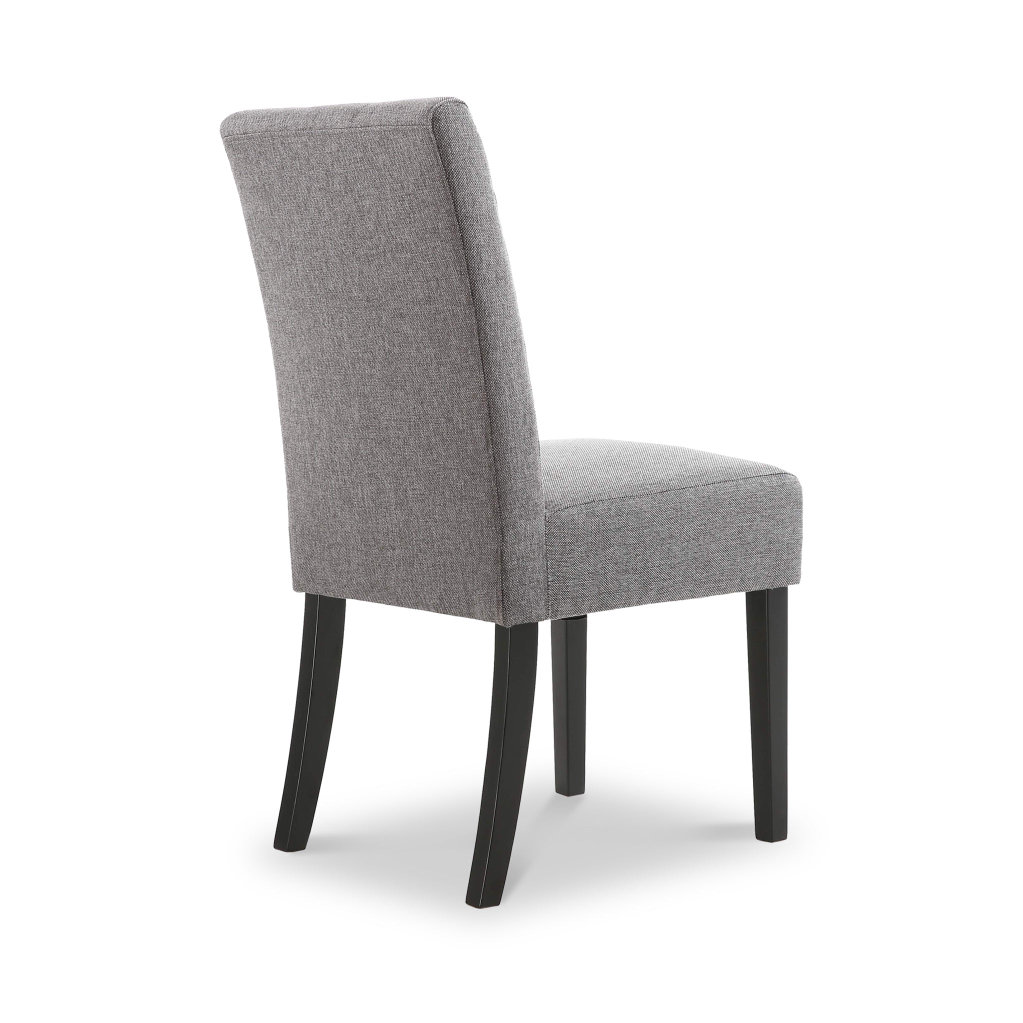 Pryder Faux Linen Dining Chair with Black Legs - Image 5