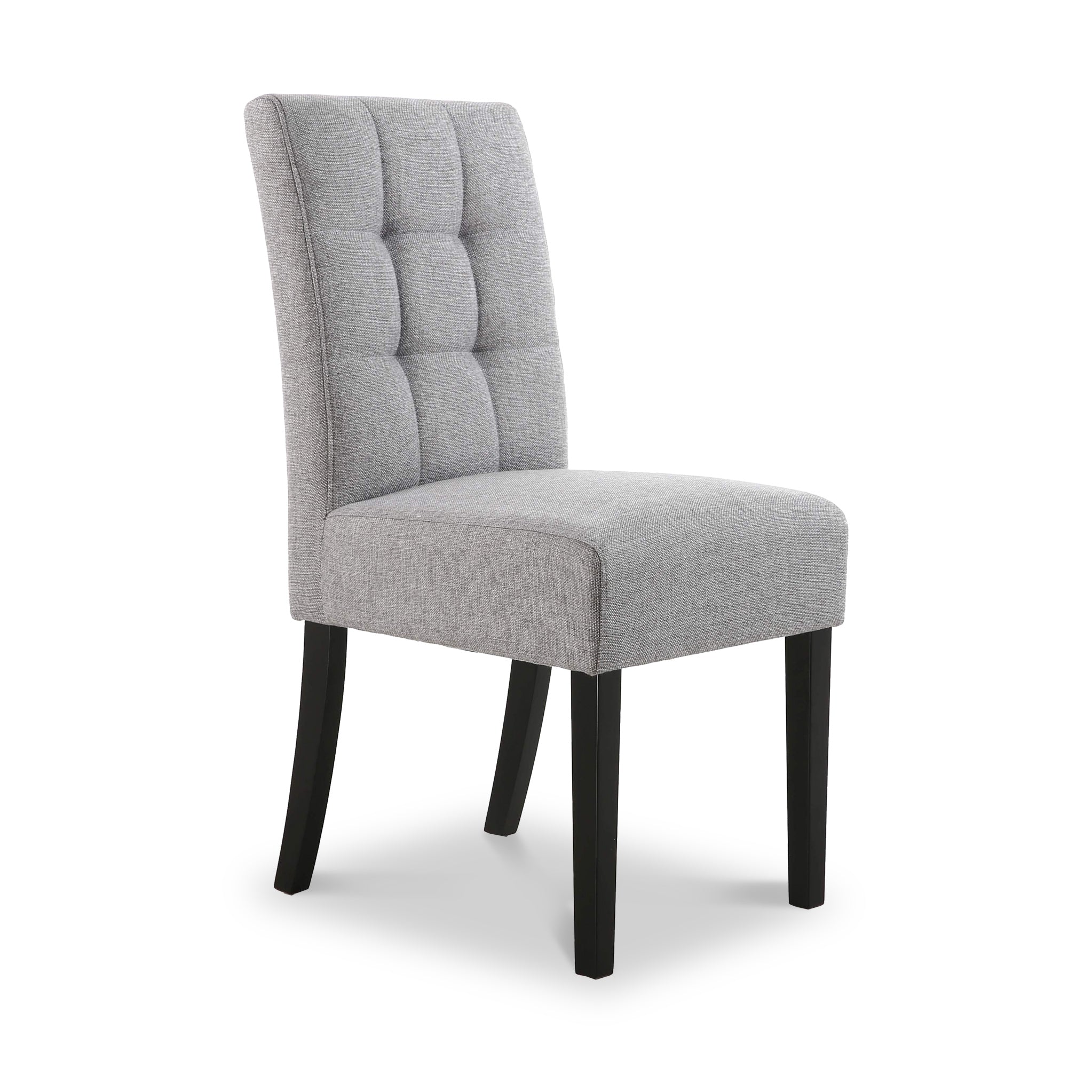 Pryder Faux Linen Dining Chair with Black Legs - Image 7