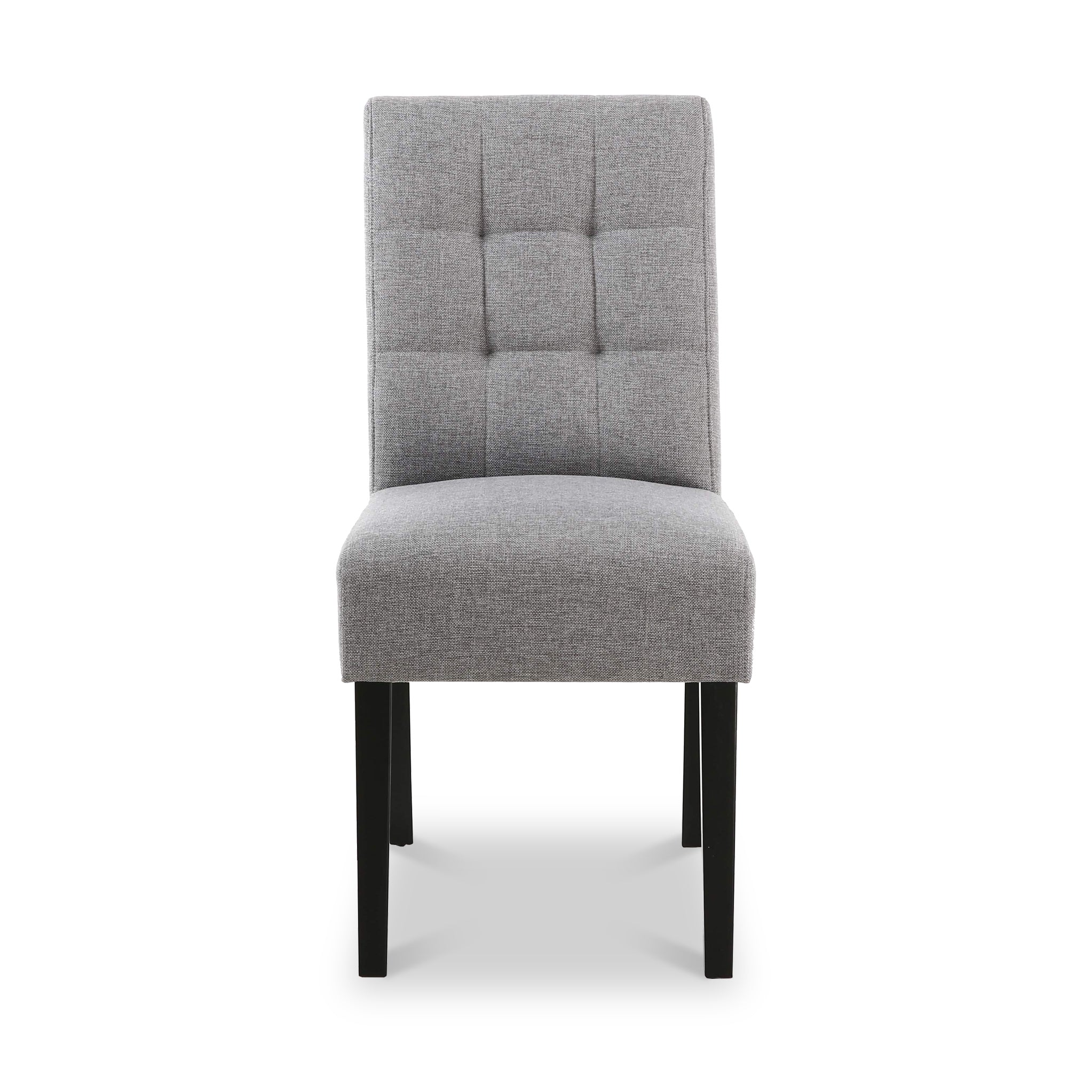 Pryder Faux Linen Dining Chair with Black Legs - Image 9