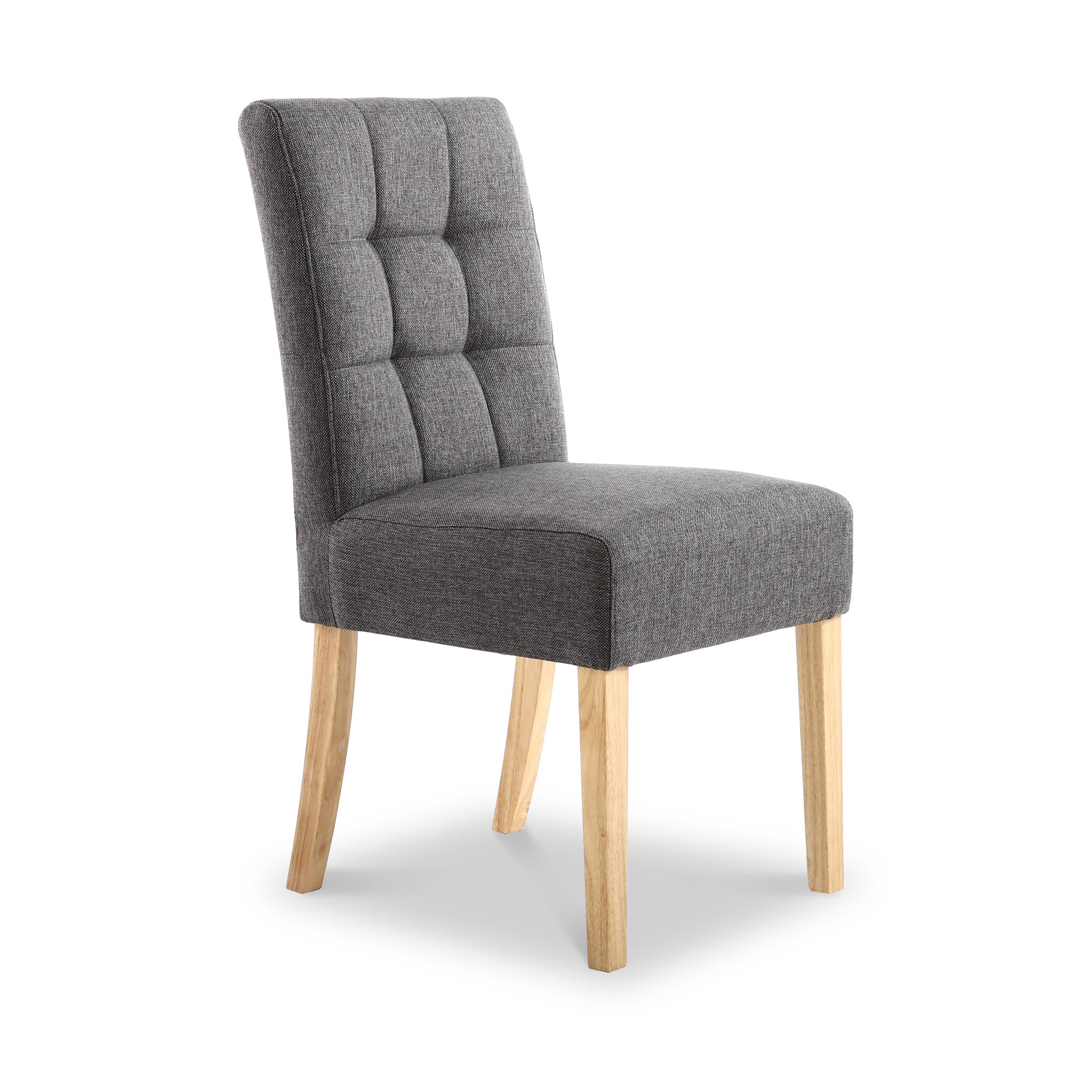 Pryder Faux Linen Dining Chair with Natural Legs