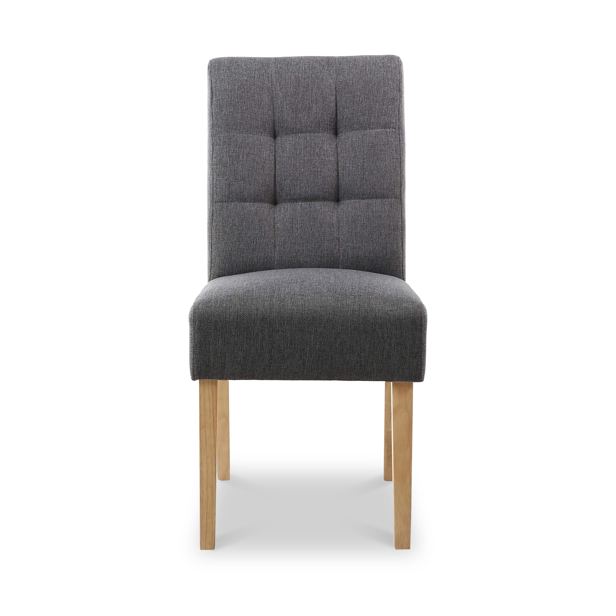 Pryder Faux Linen Dining Chair with Natural Legs - Image 3