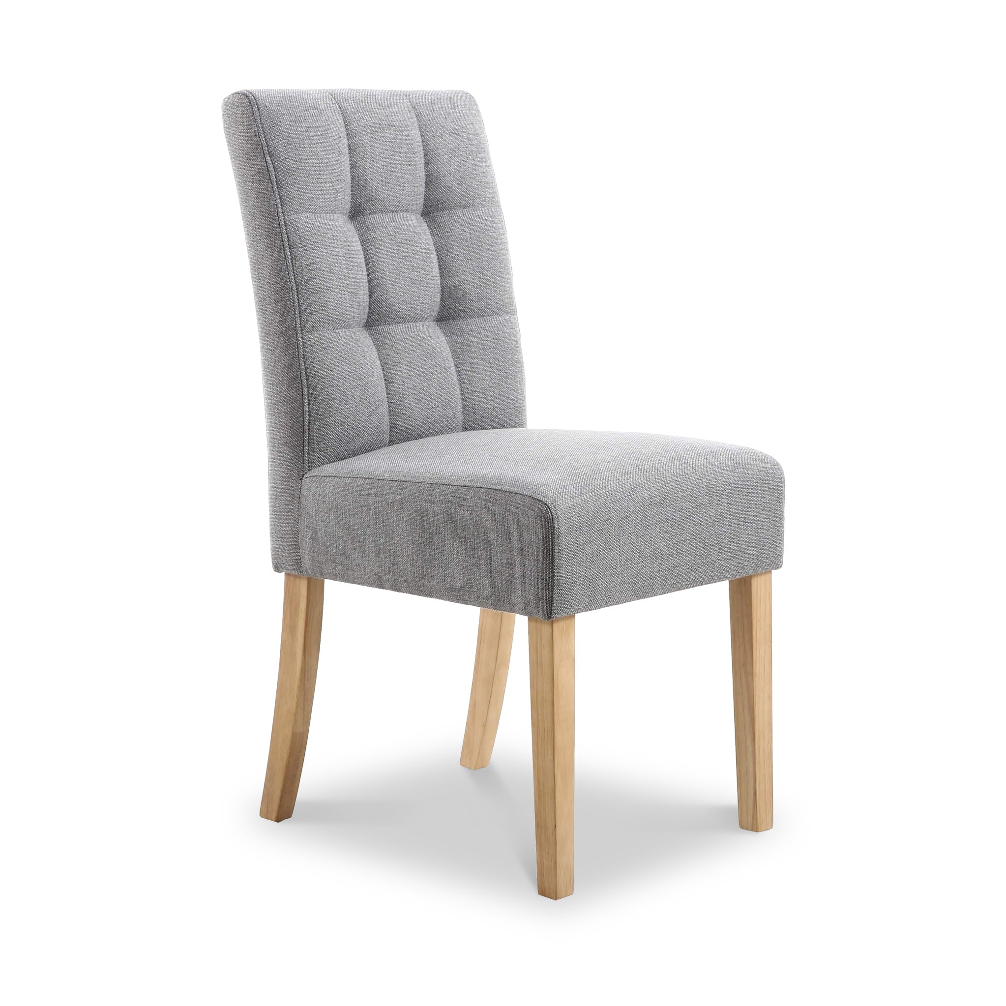 Pryder Faux Linen Dining Chair with Natural Legs - Image 4