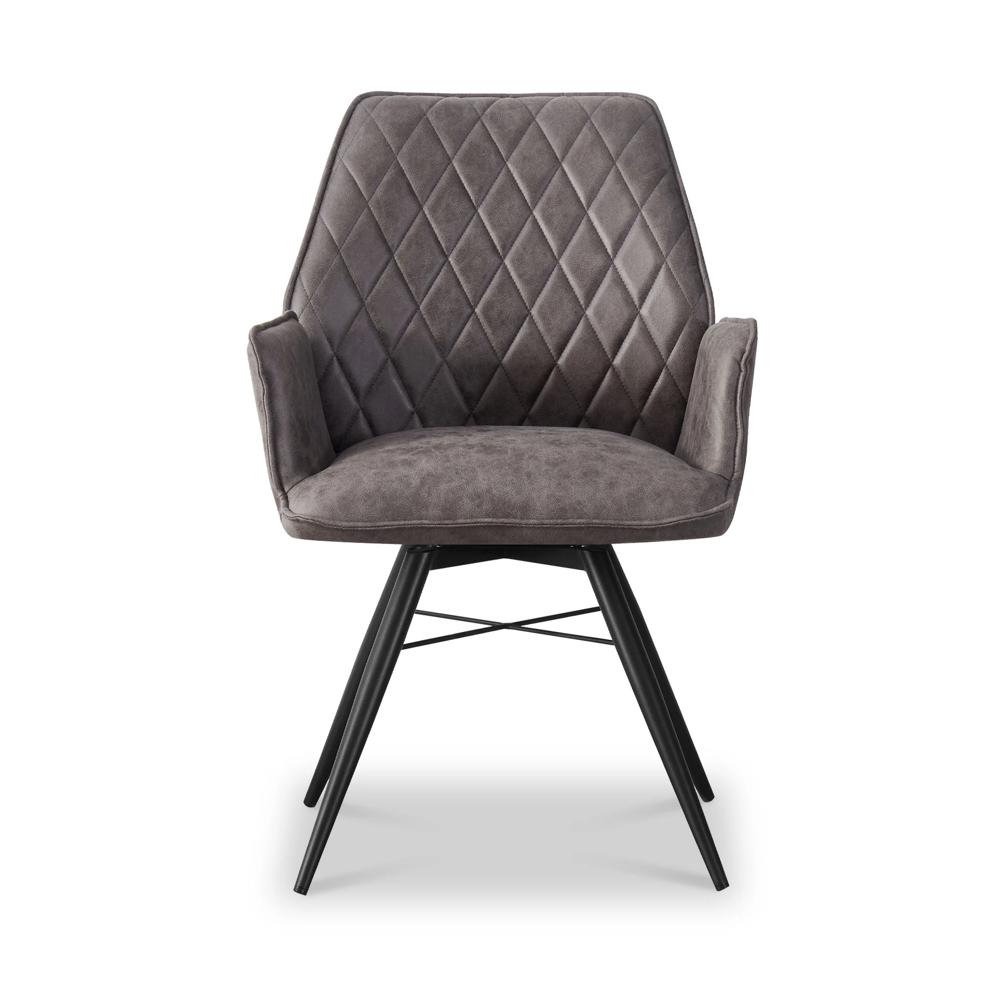 Quinn Faux Leather Swivel Dining Chair - Image 2
