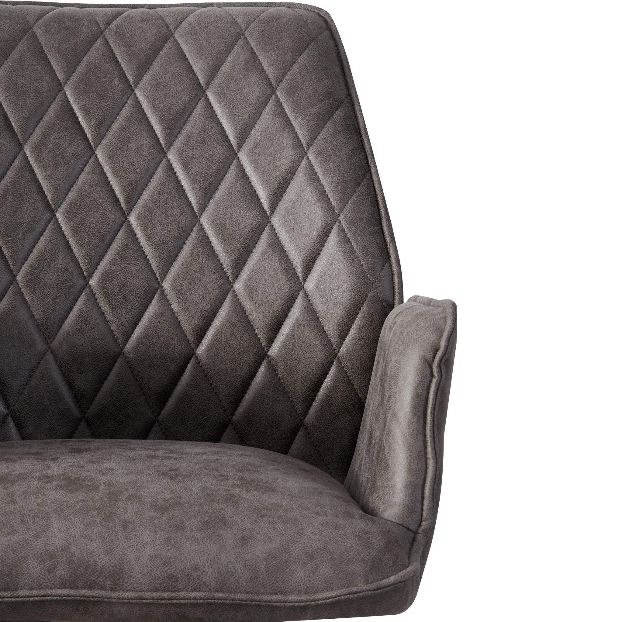 Quinn Faux Leather Swivel Dining Chair - Image 3