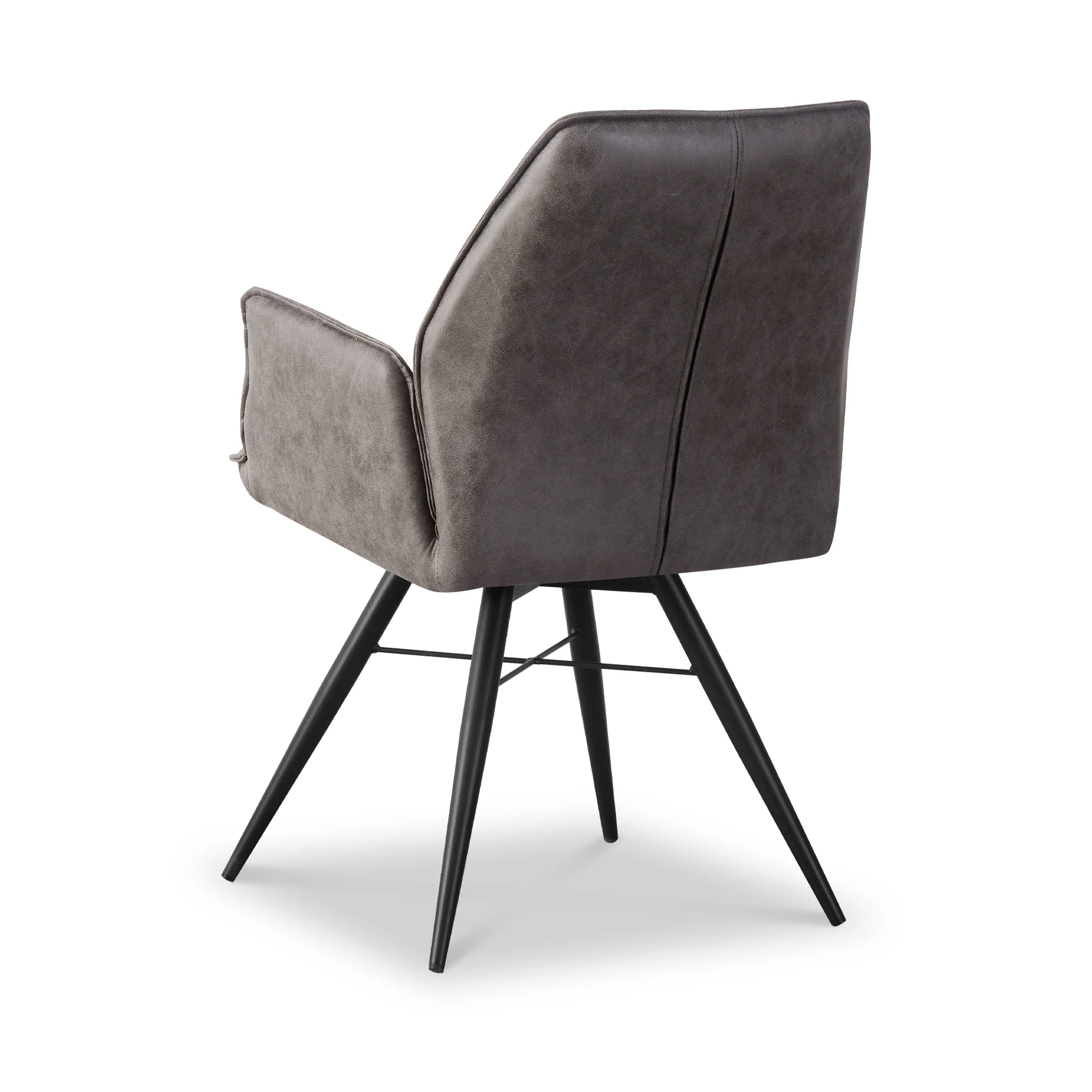 Quinn Faux Leather Swivel Dining Chair - Image 4