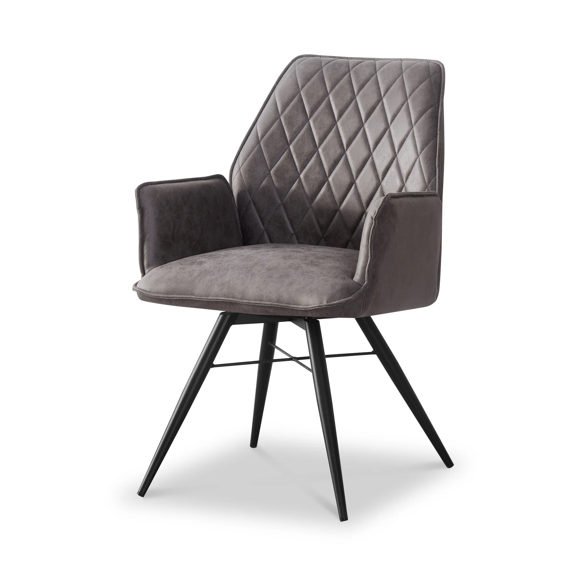Quinn Faux Leather Swivel Dining Chair - Image 7