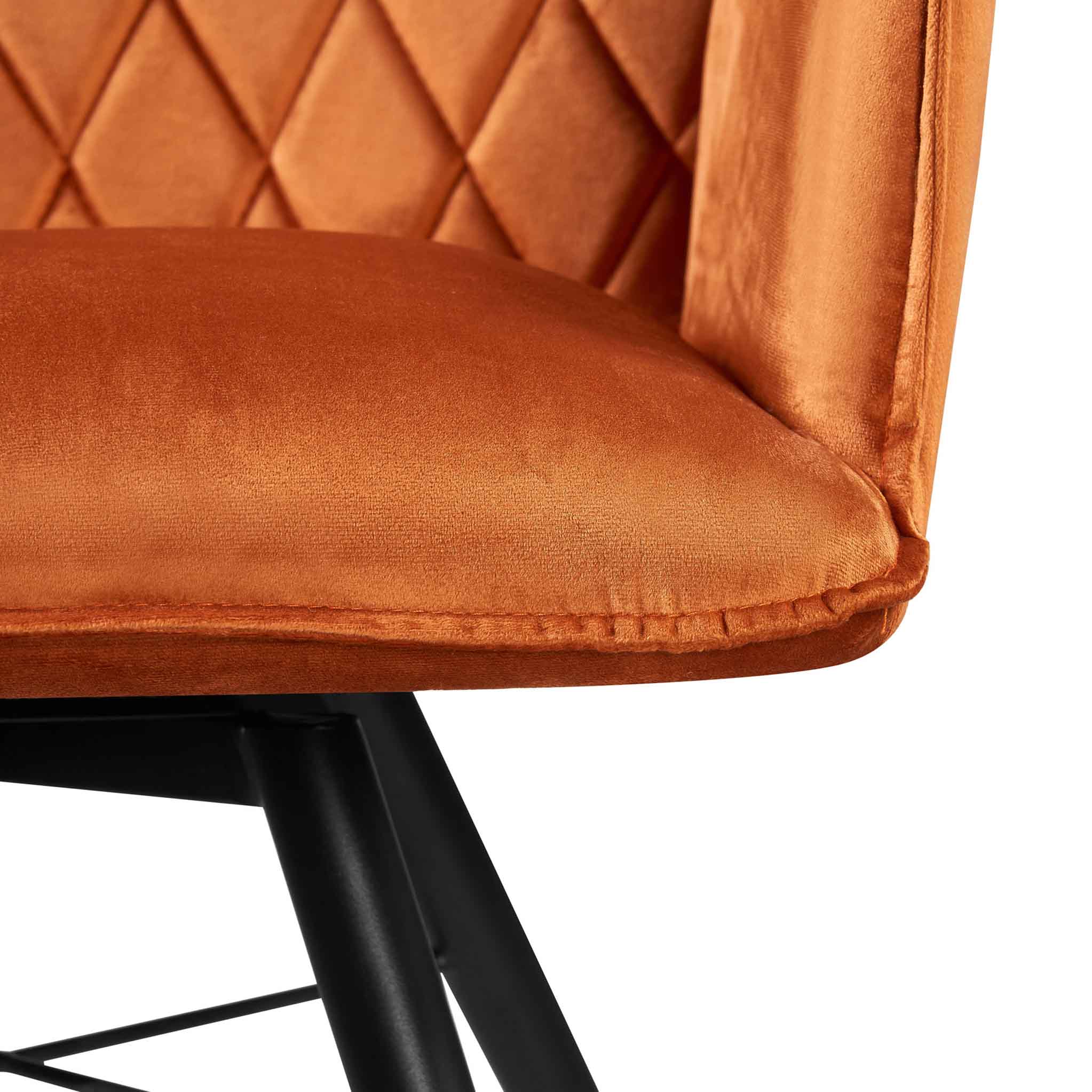 Quinn Swivel Velvet Dining Chair - Image 10