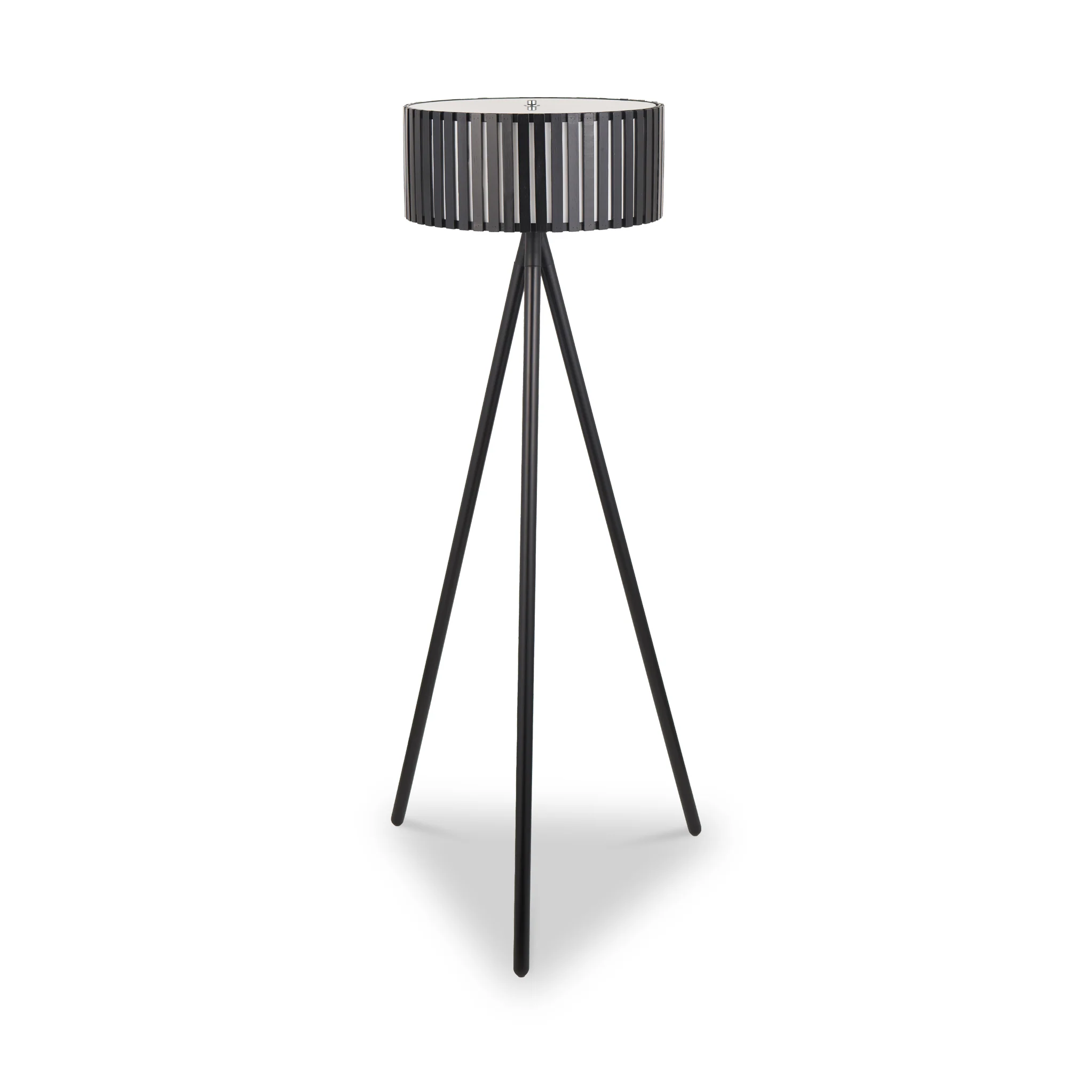 Rabanne Slatted Black Wood Tripod Floor Lamp - Image 5