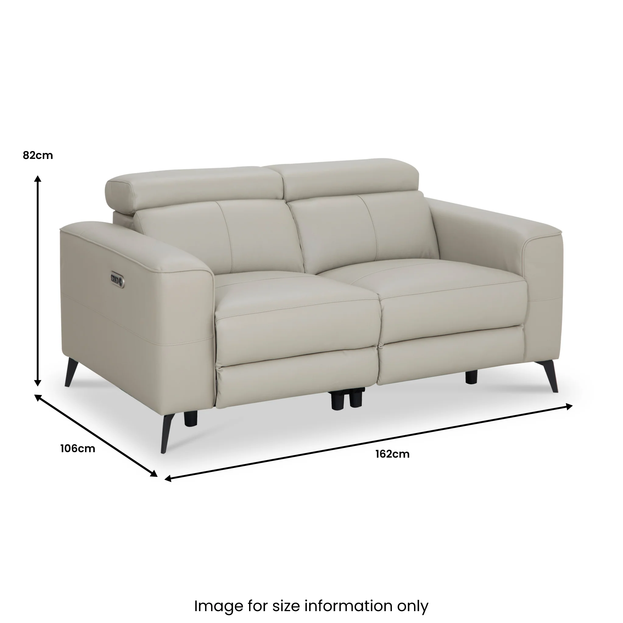 Radford Leather Dual Power Recliner 2 Seater Sofa - Image 14