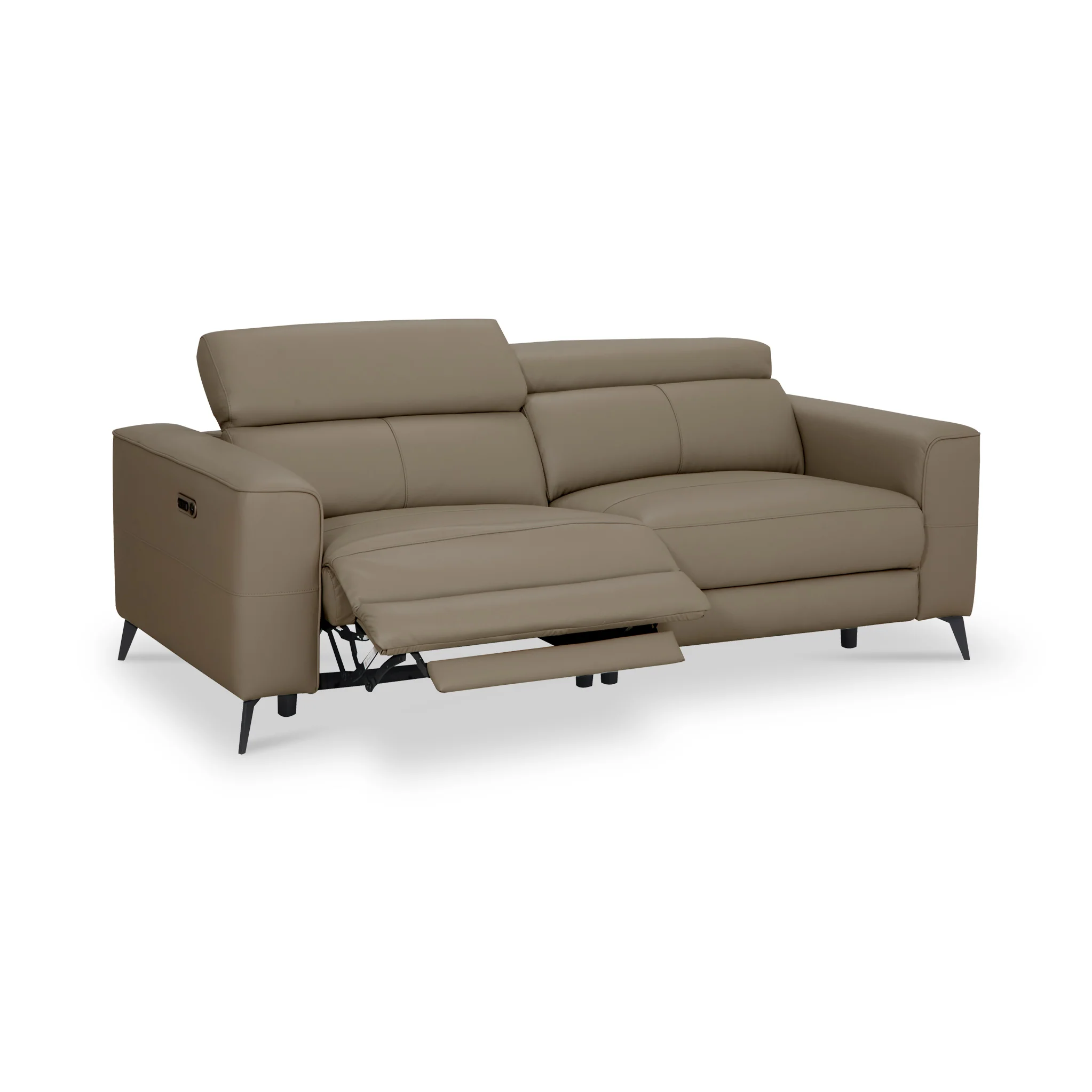 Radford Leather Dual Power Recliner 3 Seater Sofa - Image 4