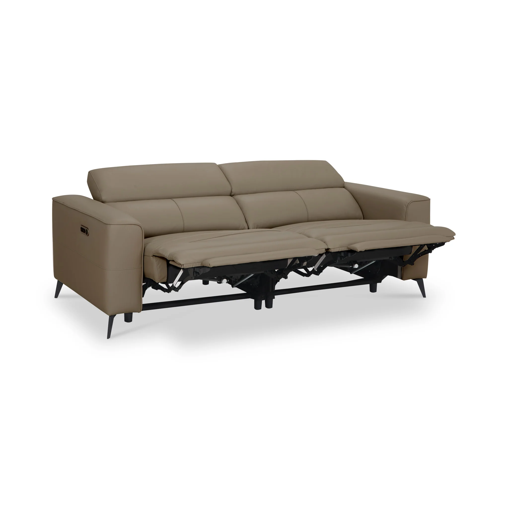 Radford Leather Dual Power Recliner 3 Seater Sofa - Image 5