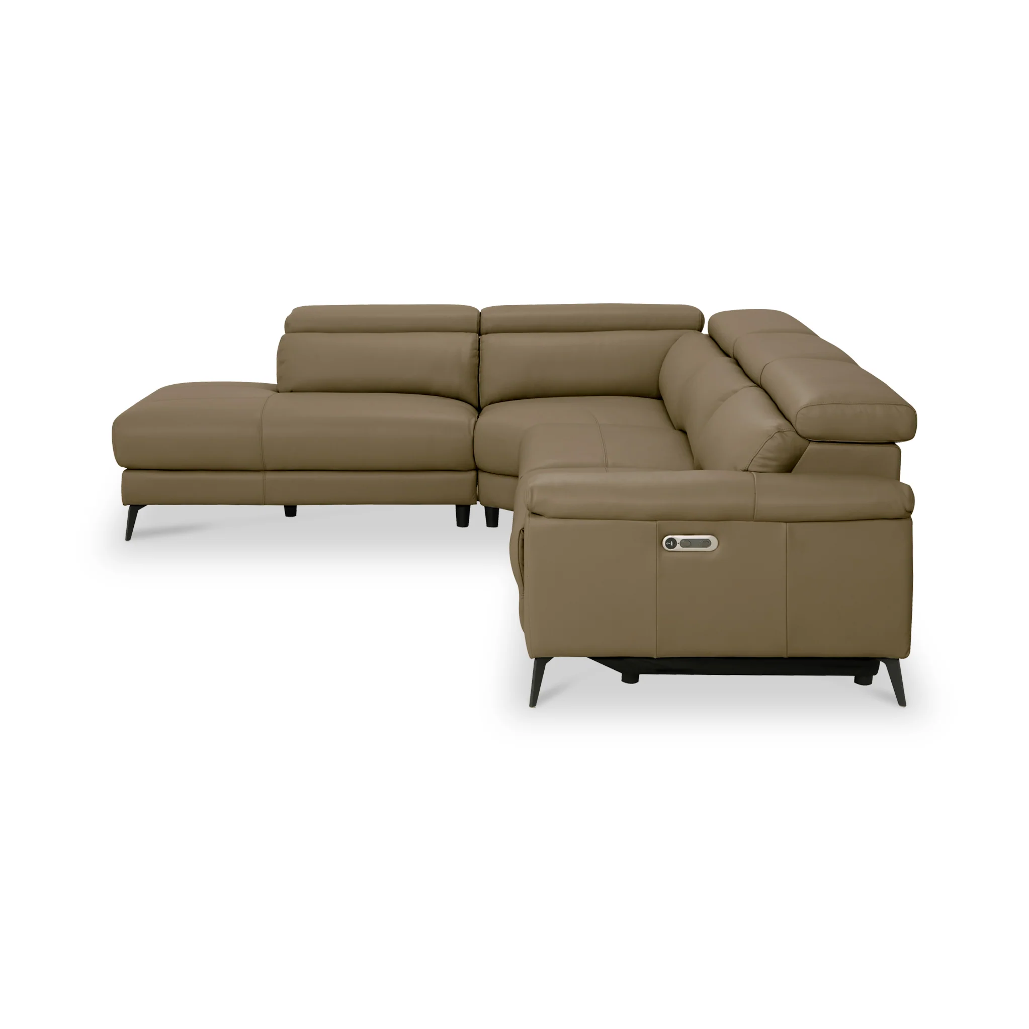 Radford Leather Power Reclining Corner Chaise Sofa - Image 11