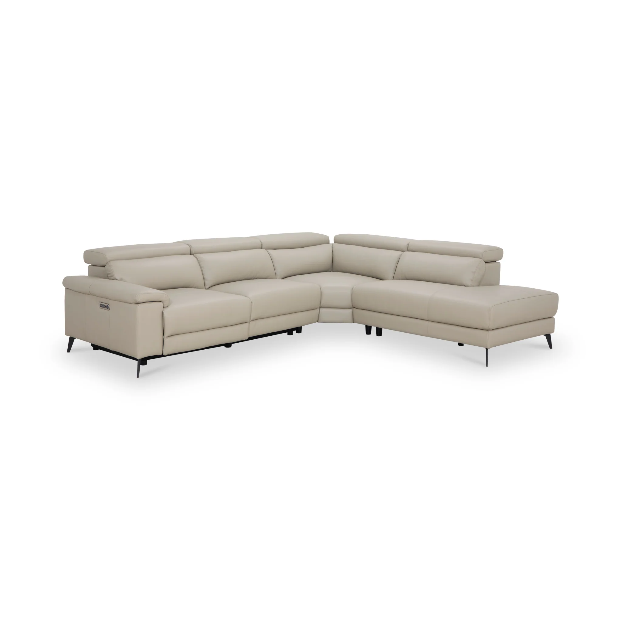Radford Leather Power Reclining Corner Chaise Sofa - Image 14