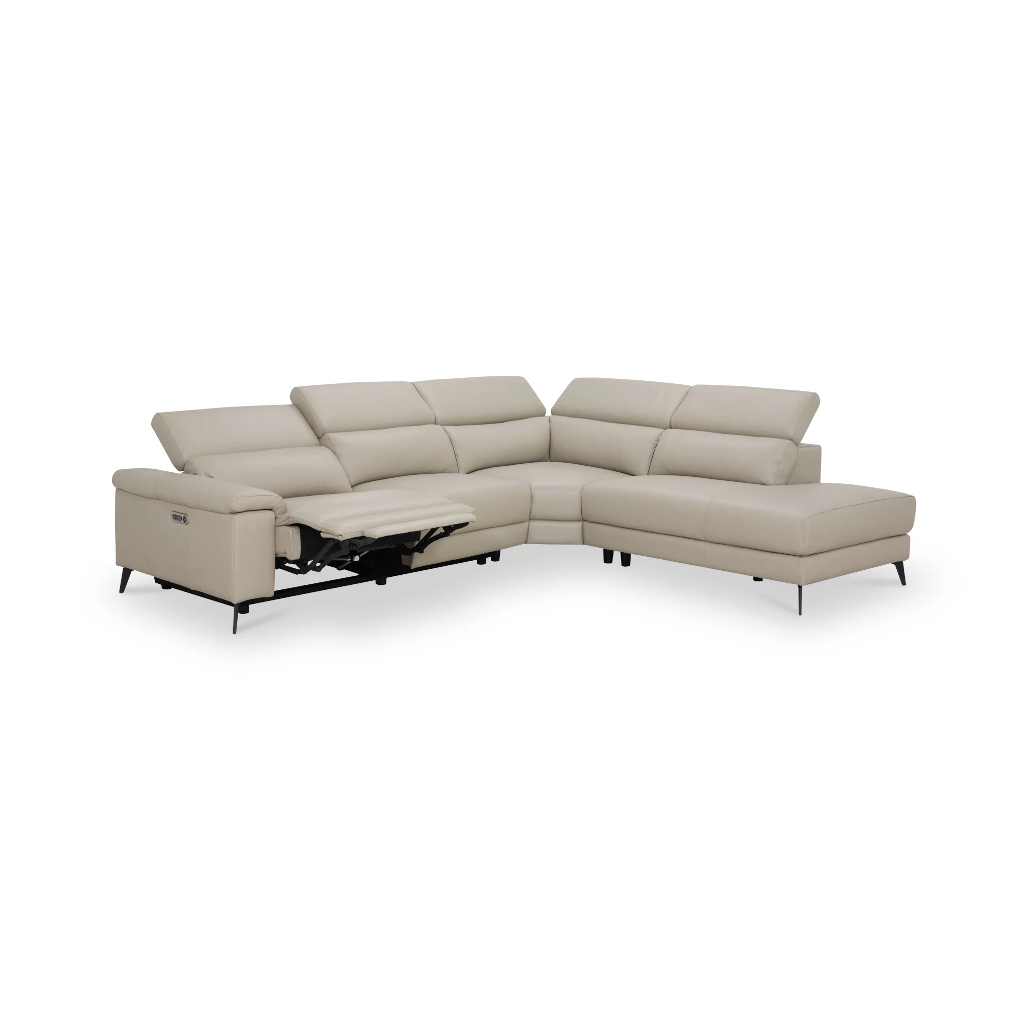 Radford Leather Power Reclining Corner Chaise Sofa - Image 16