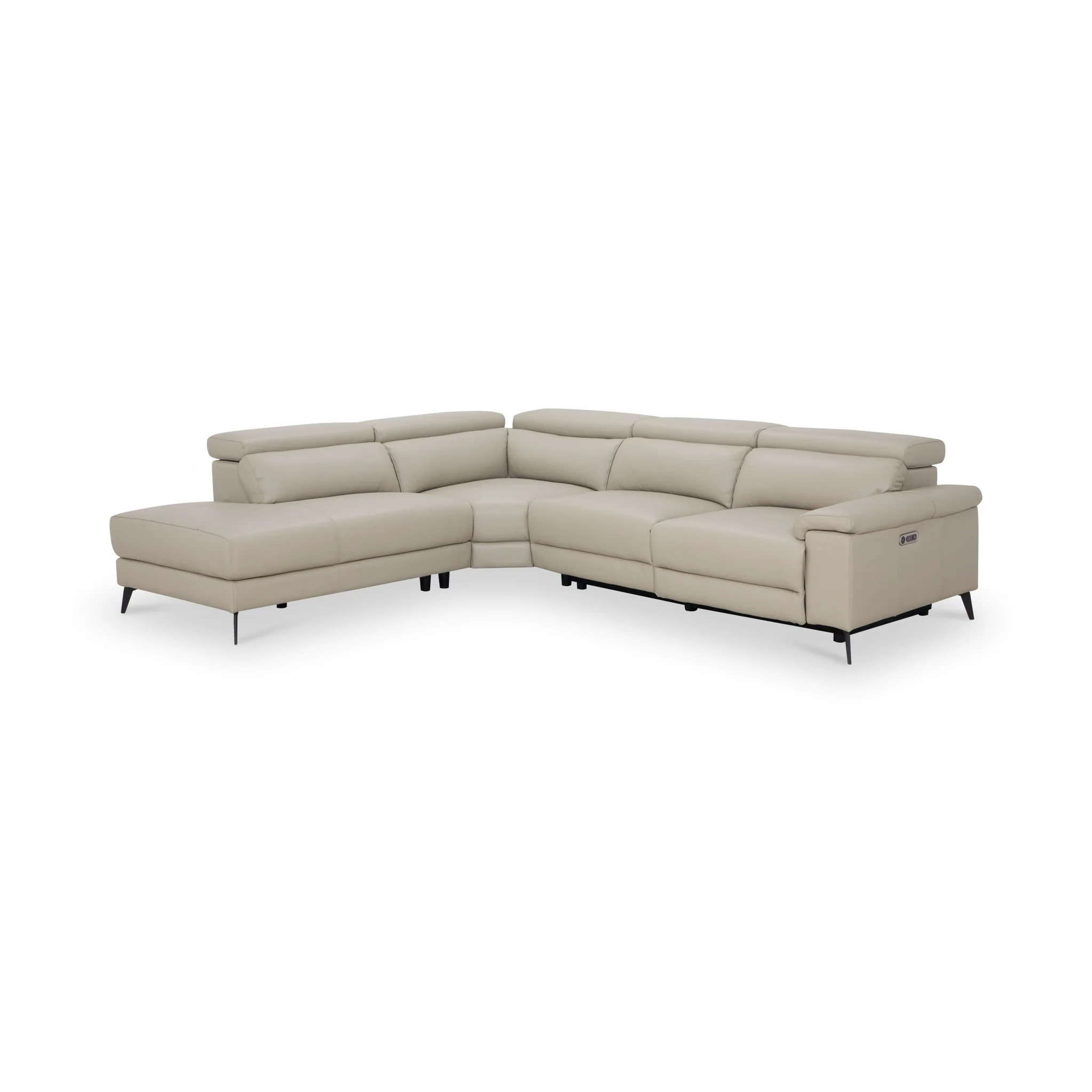 Radford Leather Power Reclining Corner Chaise Sofa - Image 20