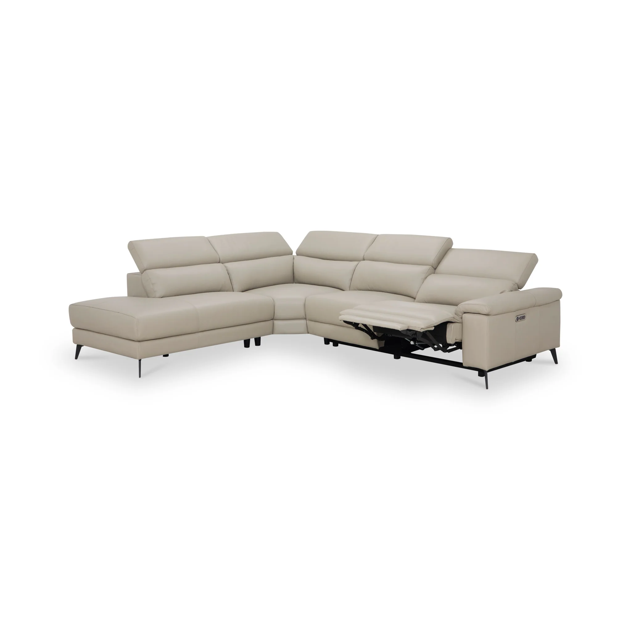 Radford Leather Power Reclining Corner Chaise Sofa - Image 21
