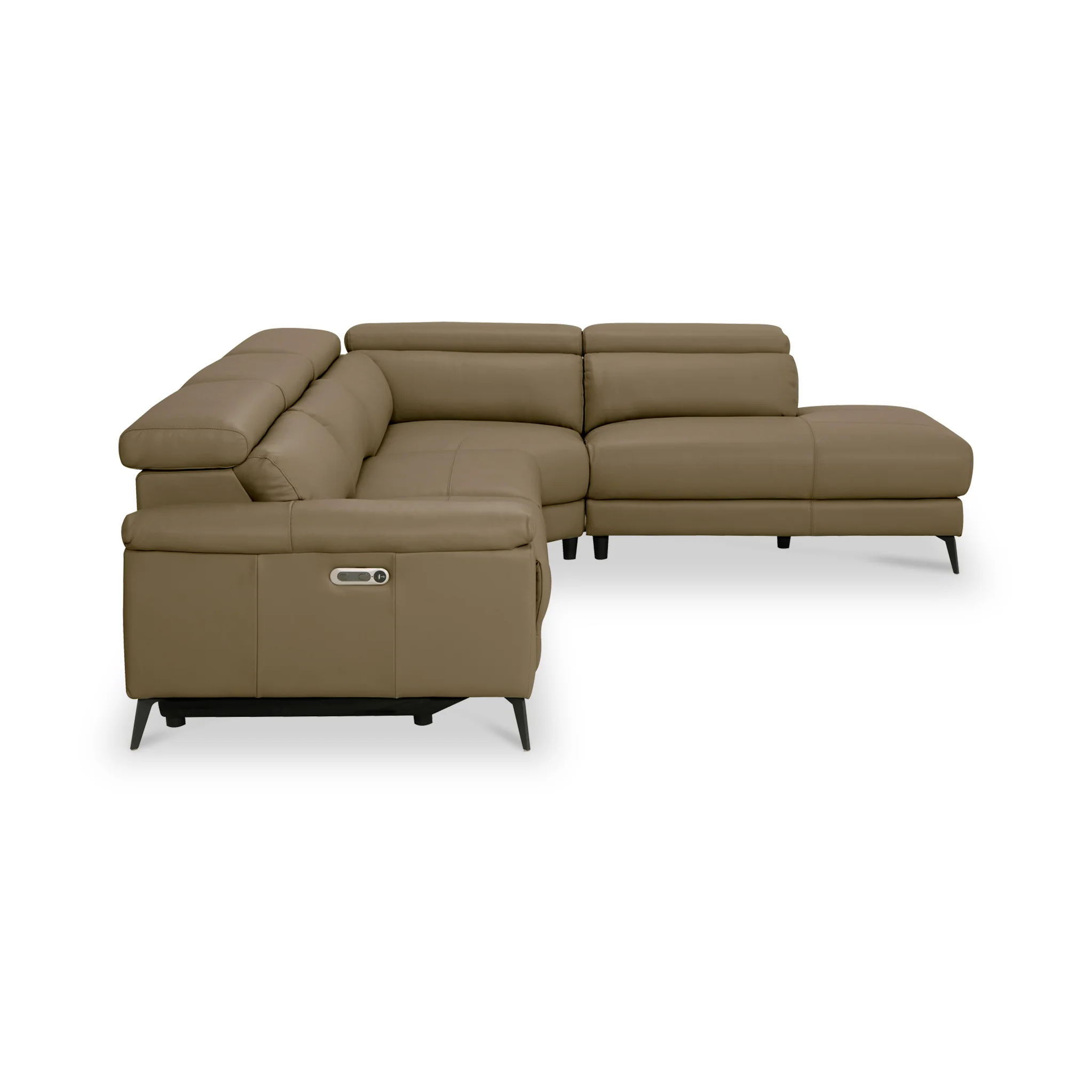 Radford Leather Power Reclining Corner Chaise Sofa - Image 5