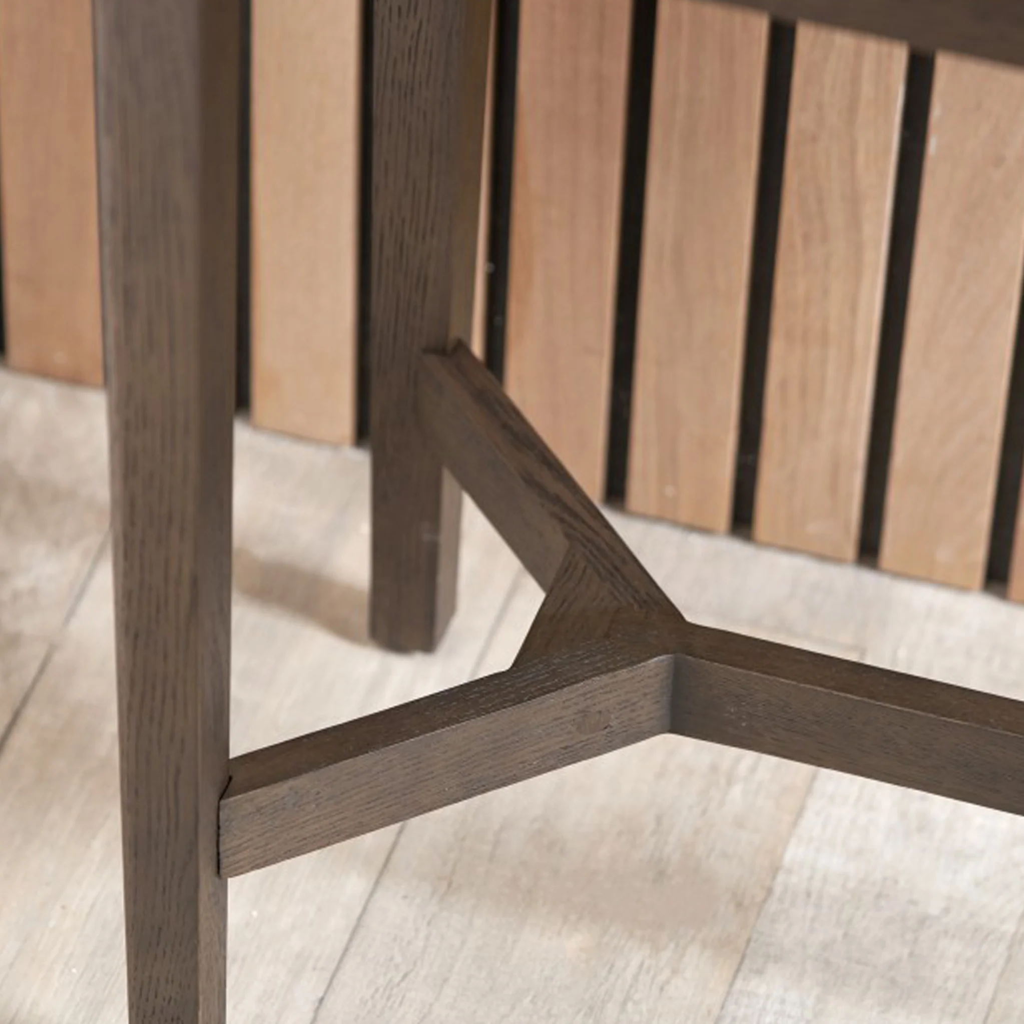Raie Fluted Oak and Pine Console Table Table - Image 6
