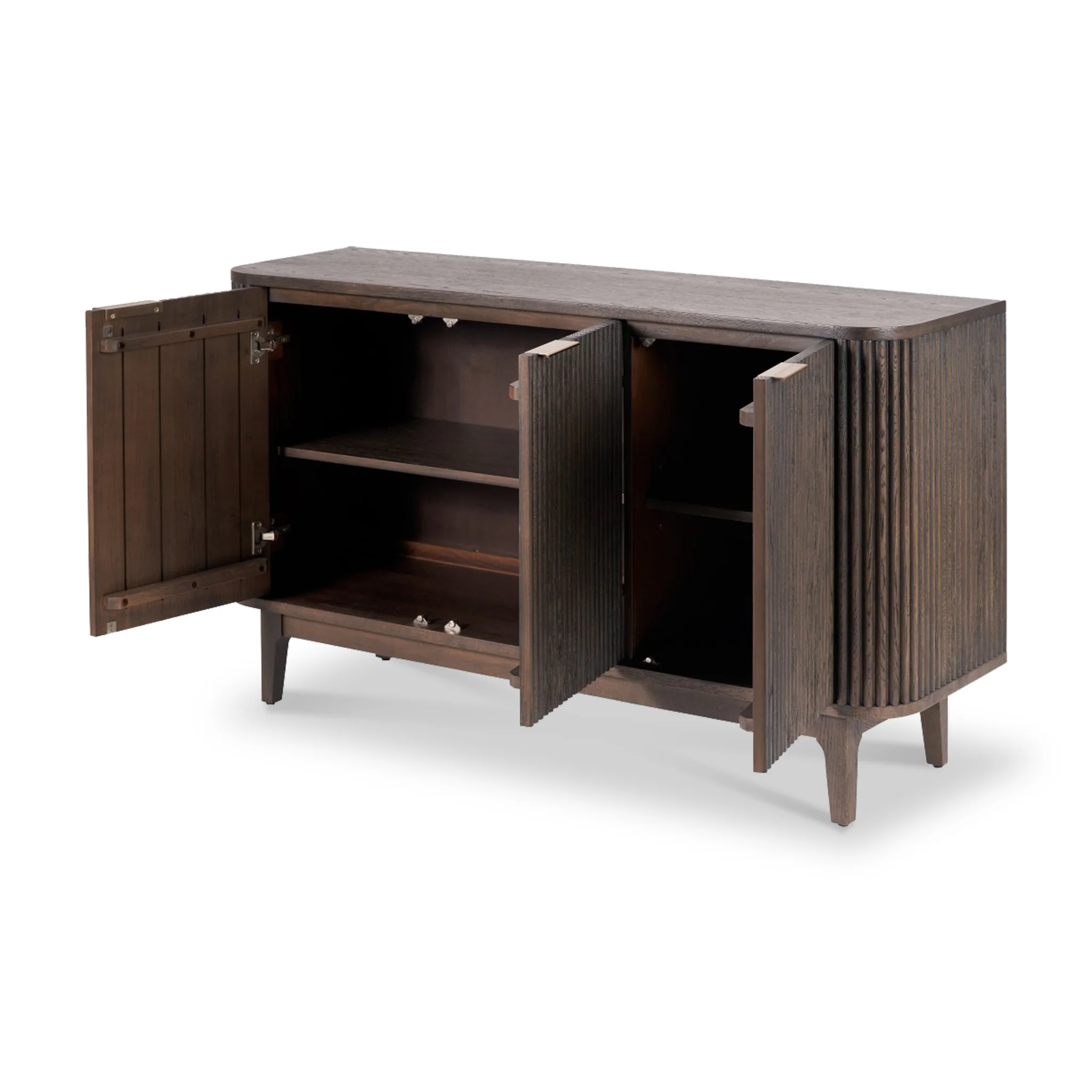 Raie Fluted Oak and Pine Large Sideboard - Image 5