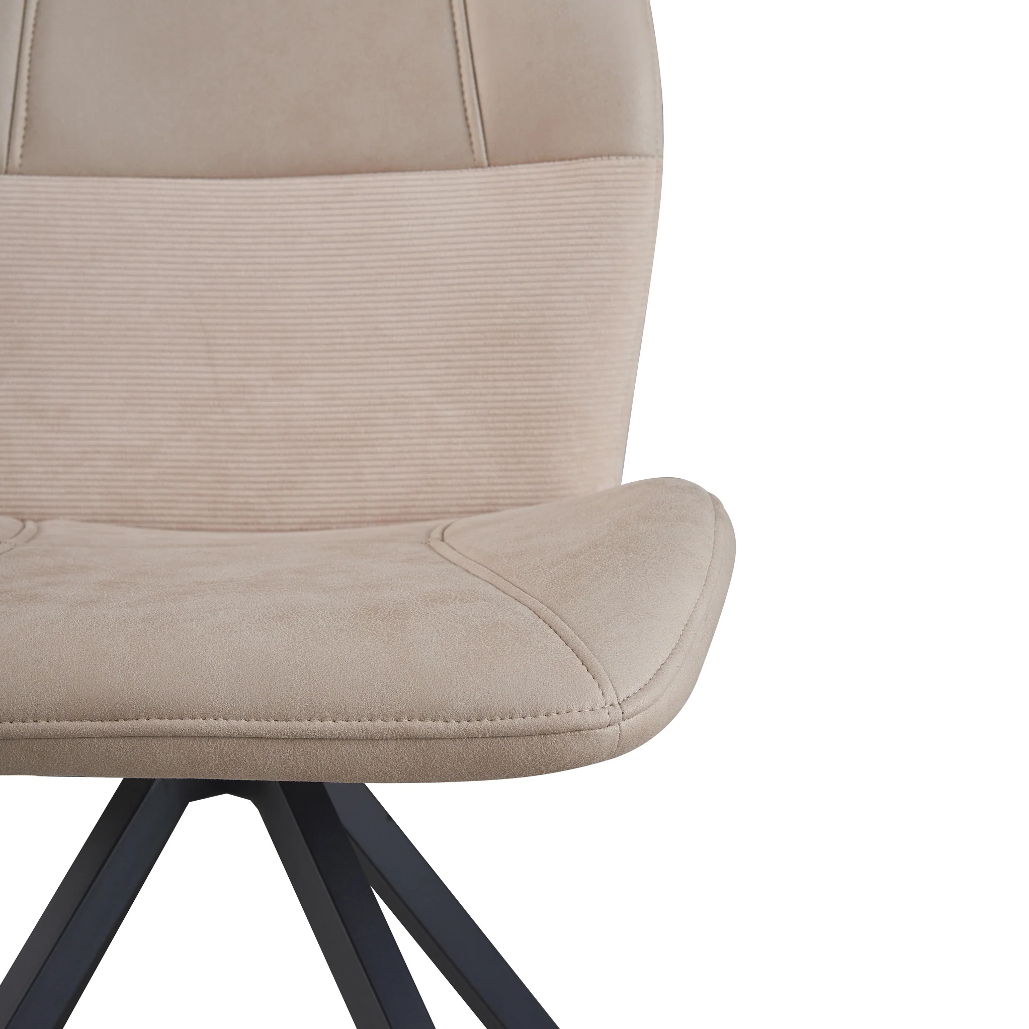 Ramiro Faux Suede Swivel Dining Chair - Image 10
