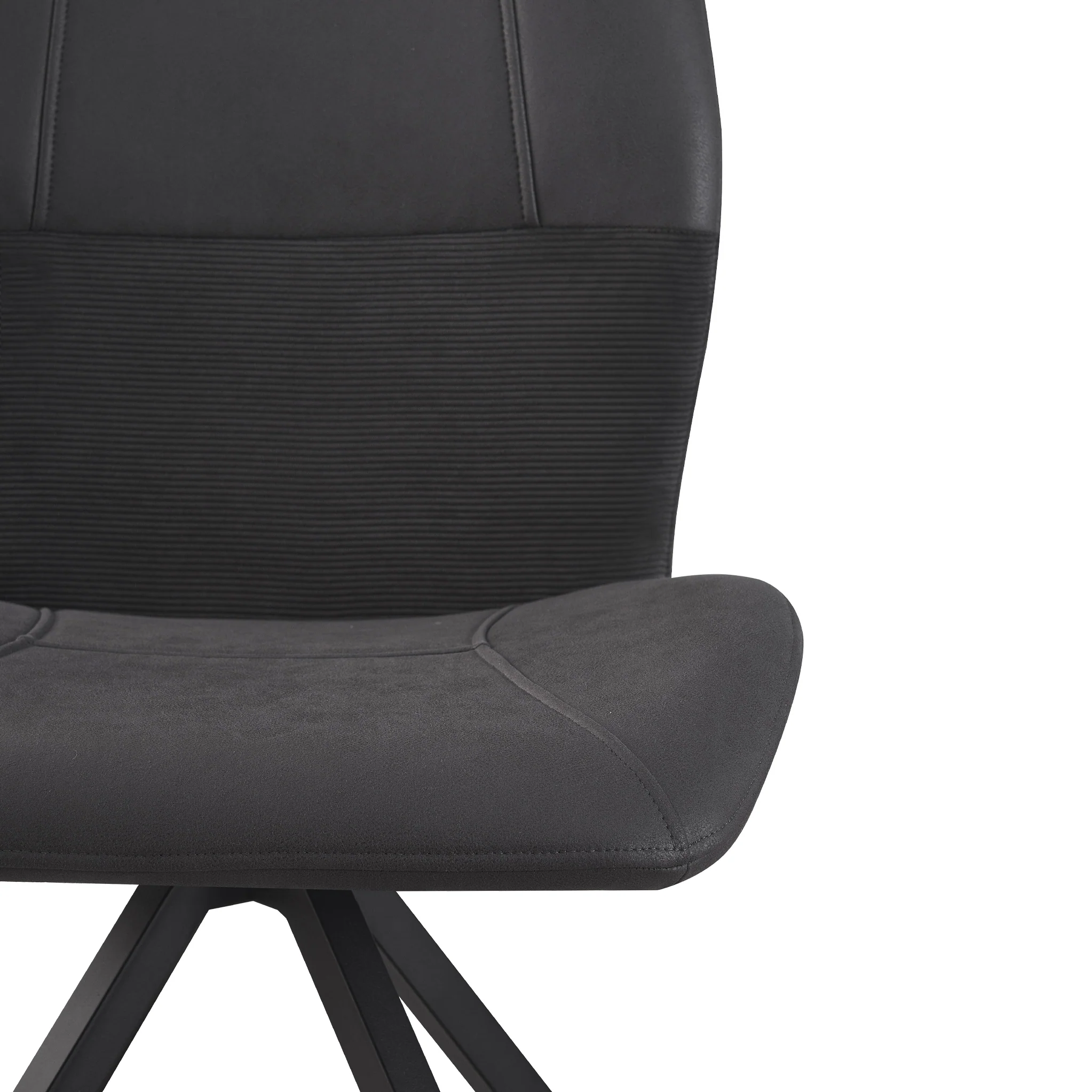 Ramiro Faux Suede Swivel Dining Chair - Image 3