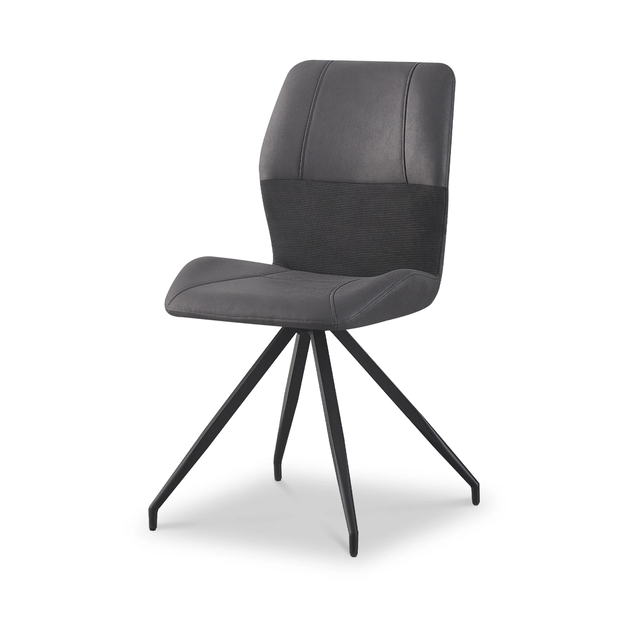 Ramiro Faux Suede Swivel Dining Chair - Image 4