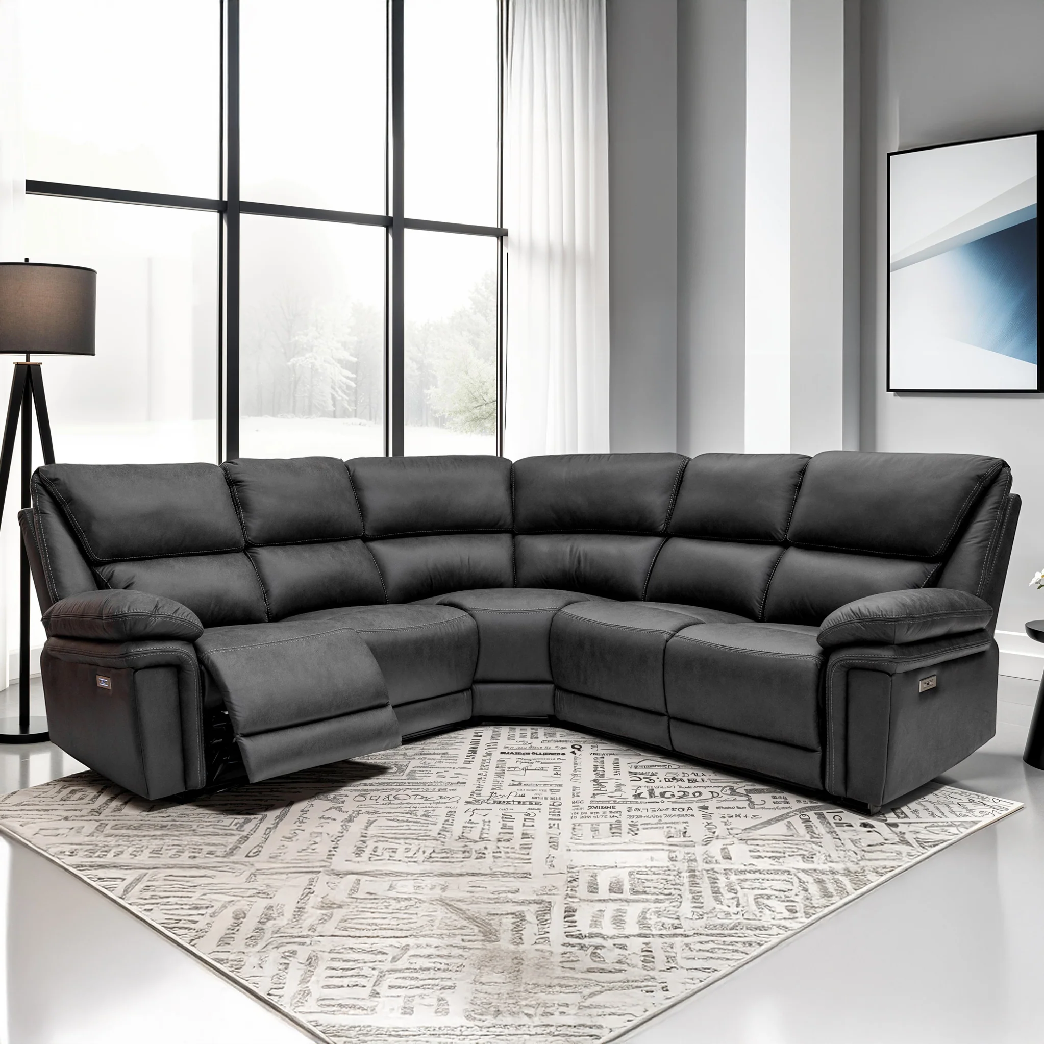 Randell Power Recliner Large Corner Sofa - Image 2