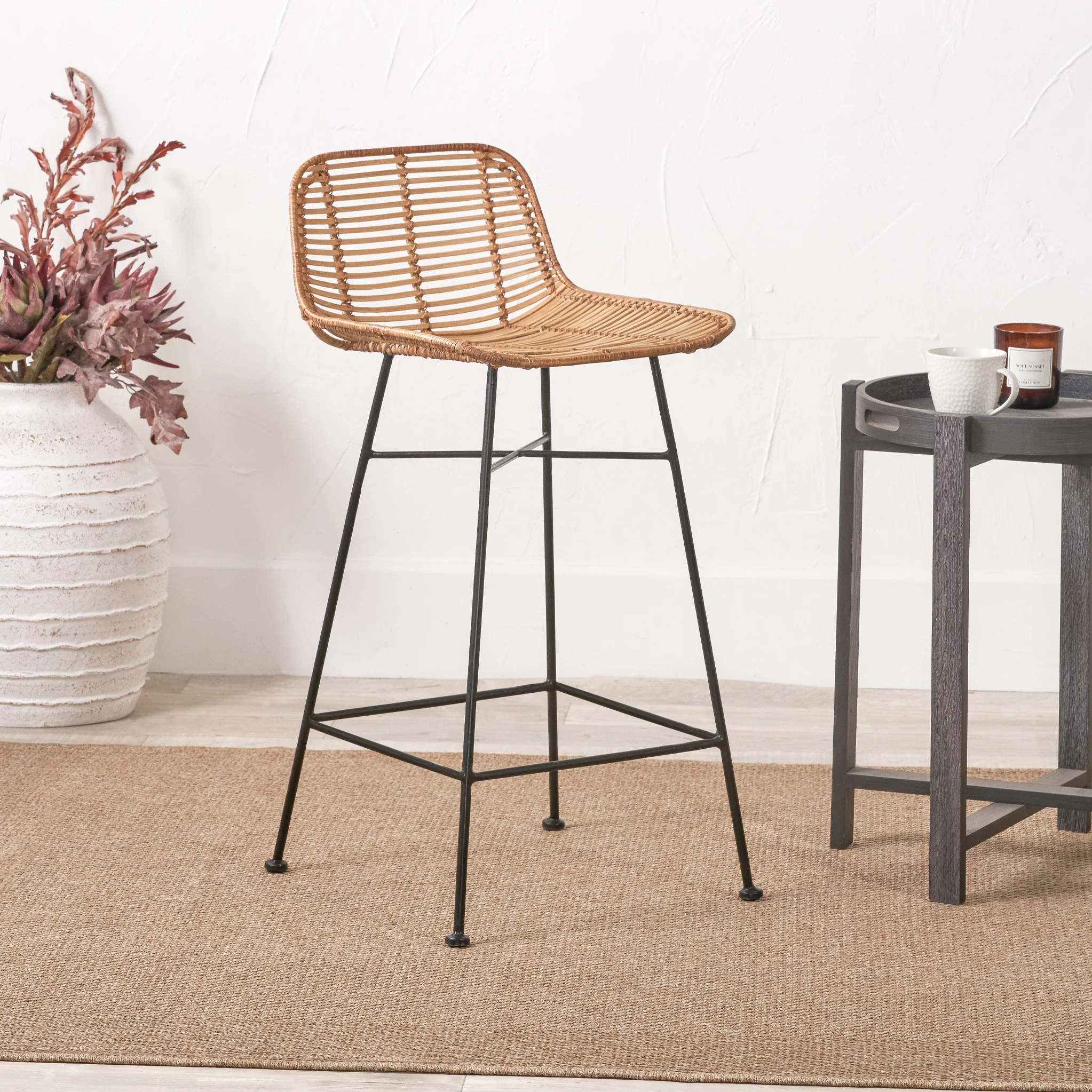 Rattan Core Bar Stool - Image 11