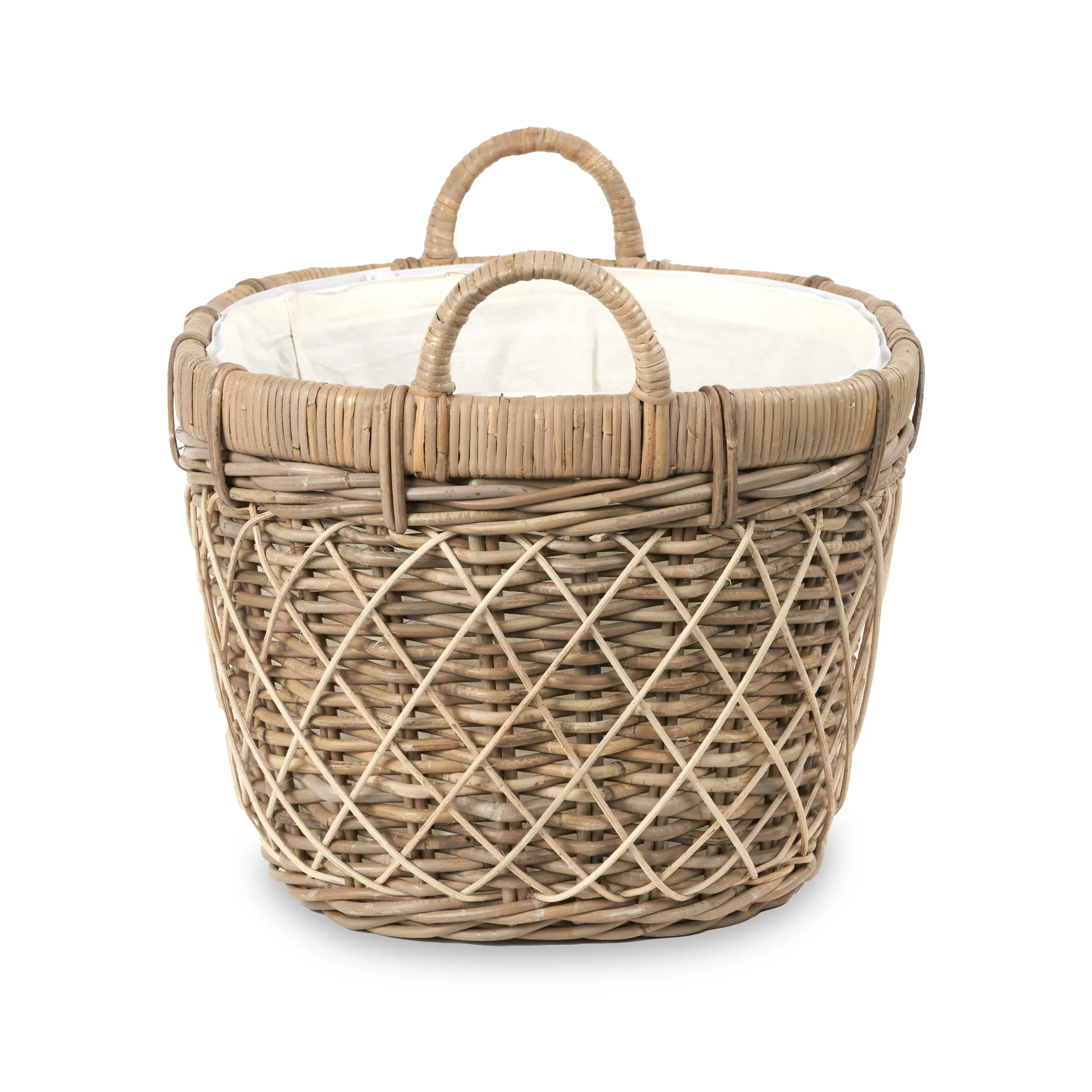 Rattan Oval Handled Laundry Basket - Image 6