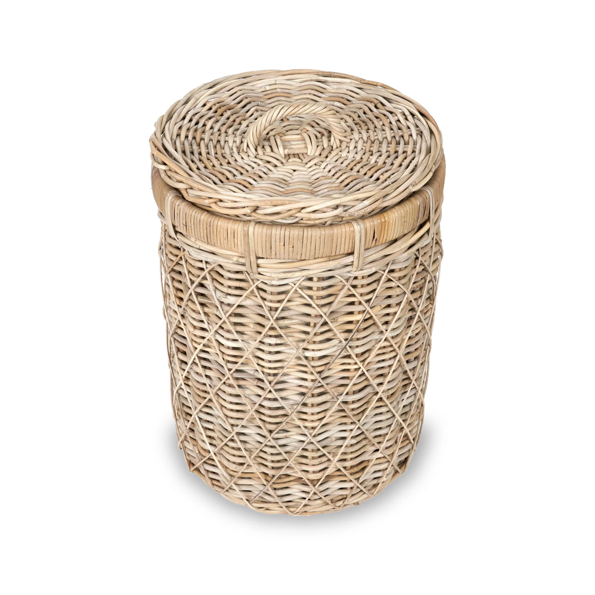 Rattan Round Linen Basket - Image 8